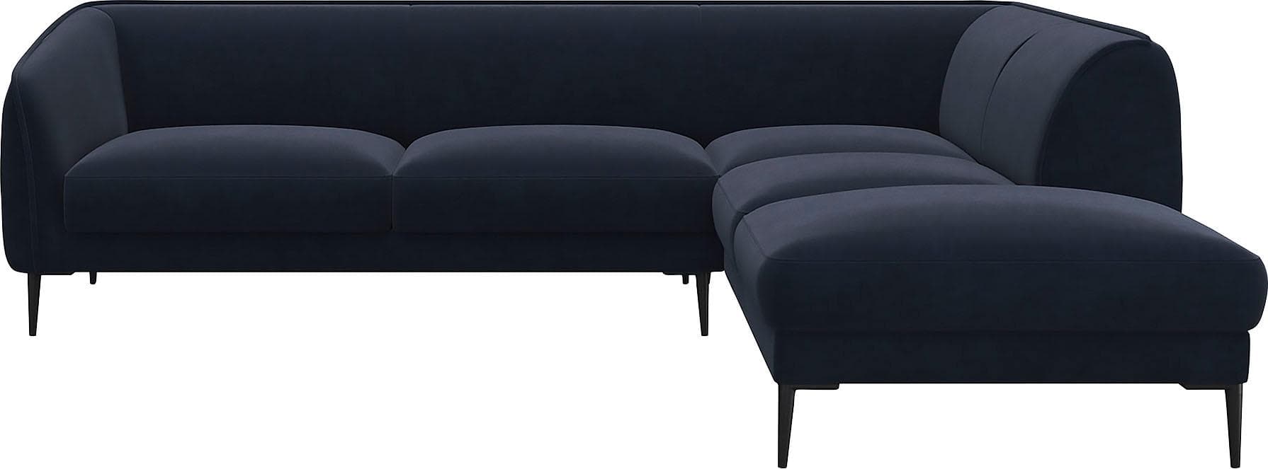 Ecksofa FLEXLUX Belle Designsofa L-Form 268x209 cm Royal Blue