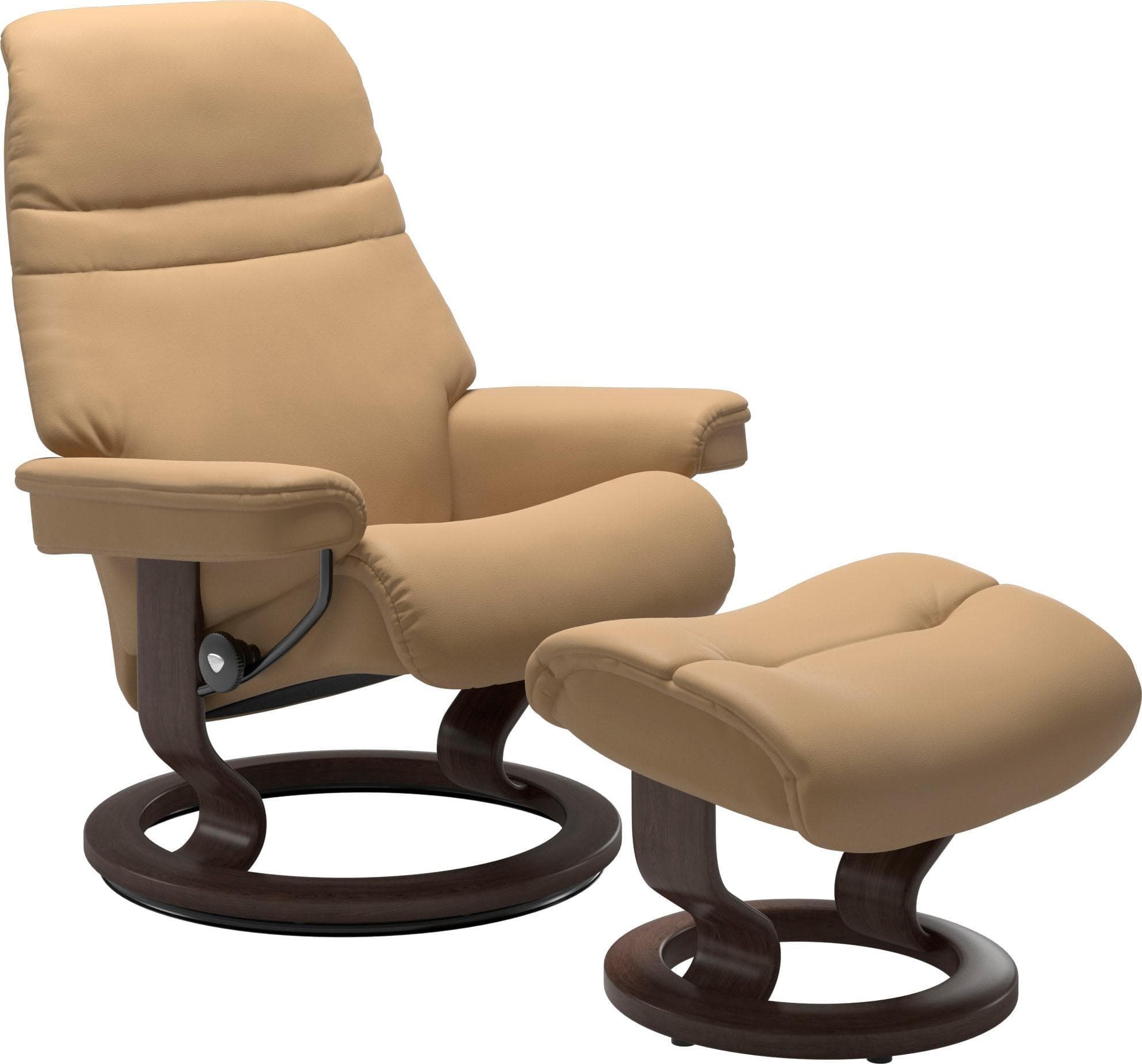 Stressless Sunrise Fußhocker Beige Leder Classic Base