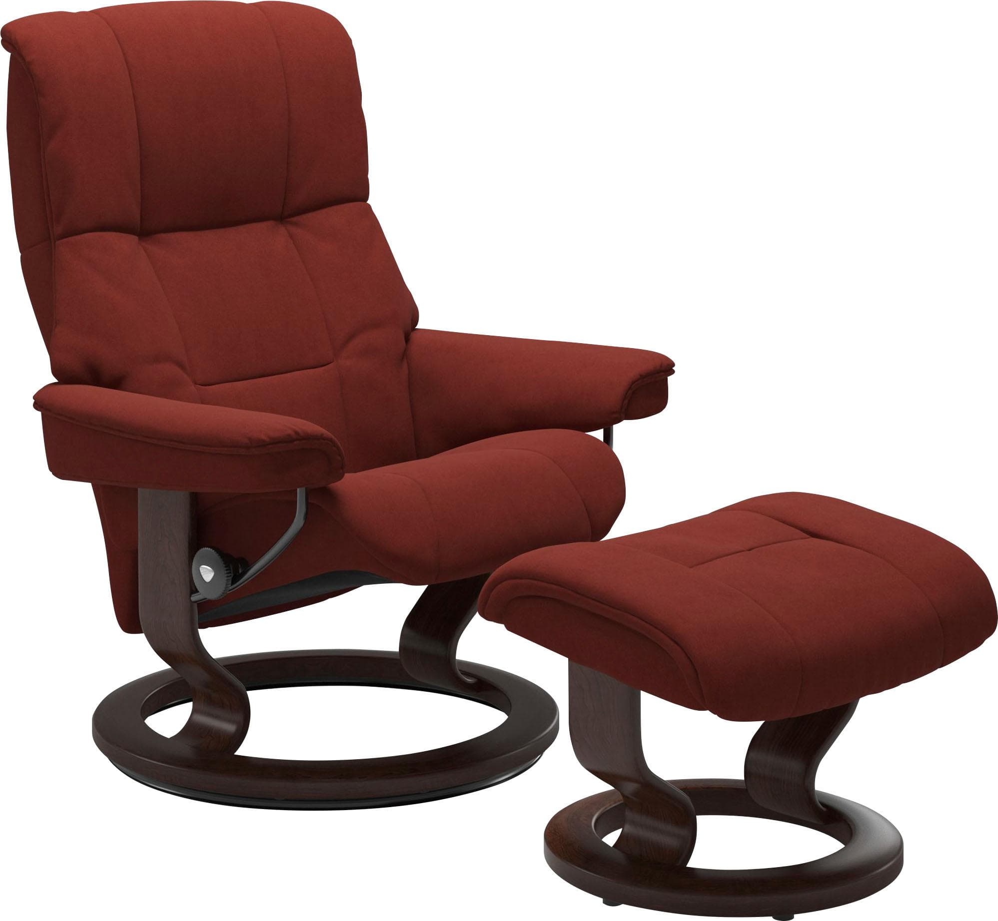 STRESSLESS Mayfair Relaxsessel Rot Microfaser mit Hocker