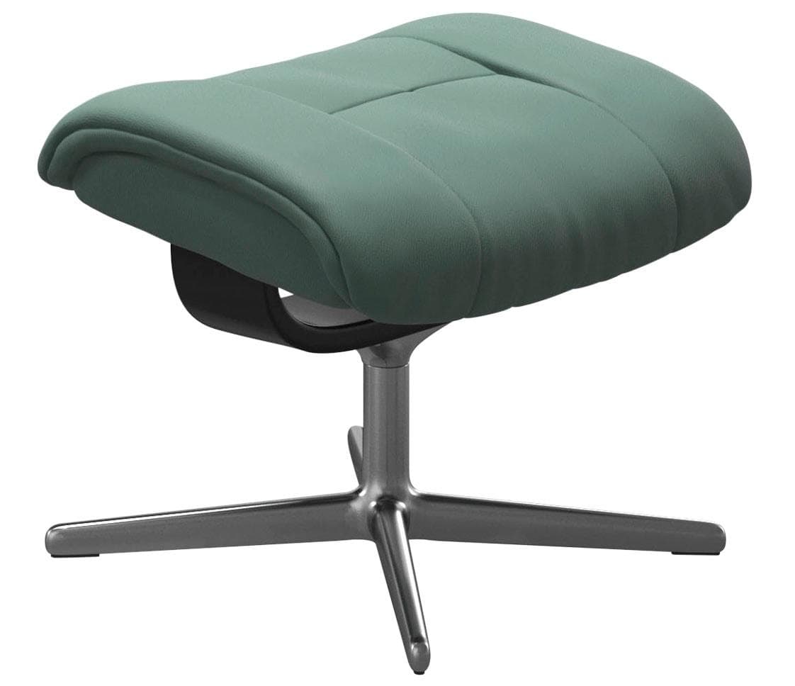 Stressless Mayfair Fußhocker Grün Leder PALOMA Cross Base