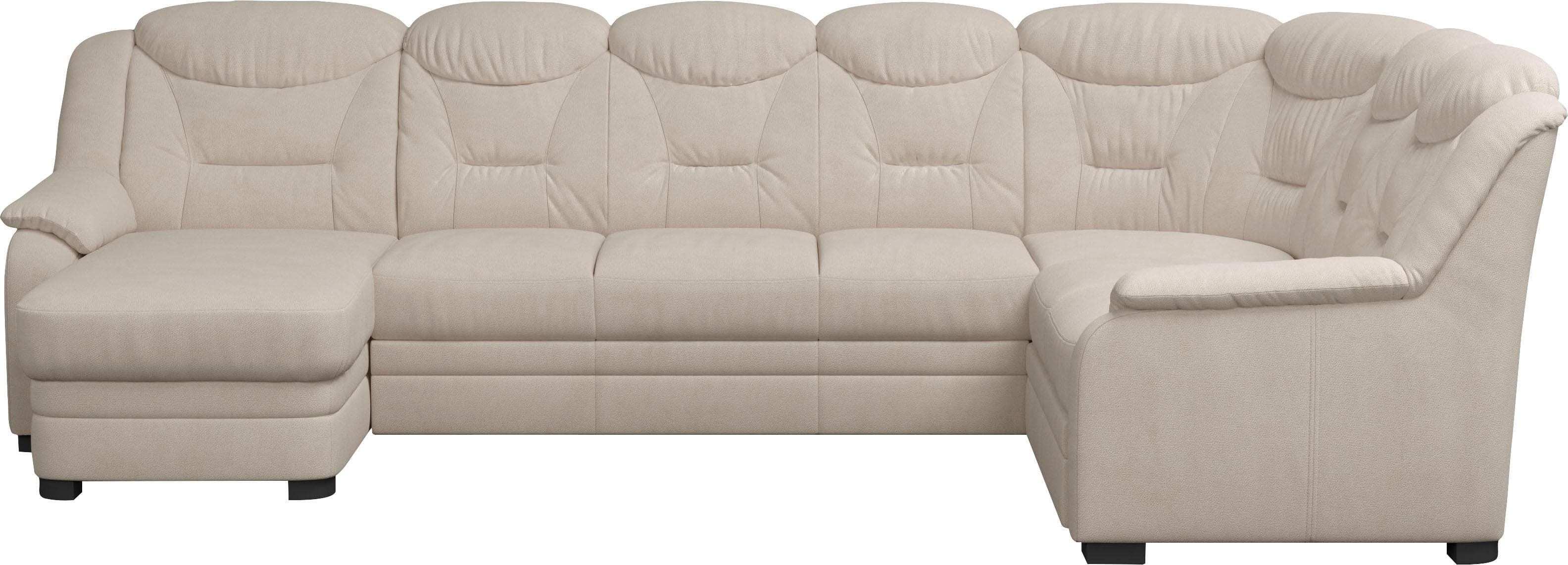 COTTA Wohnlandschaft U-Form Beige mit Bettfunktion