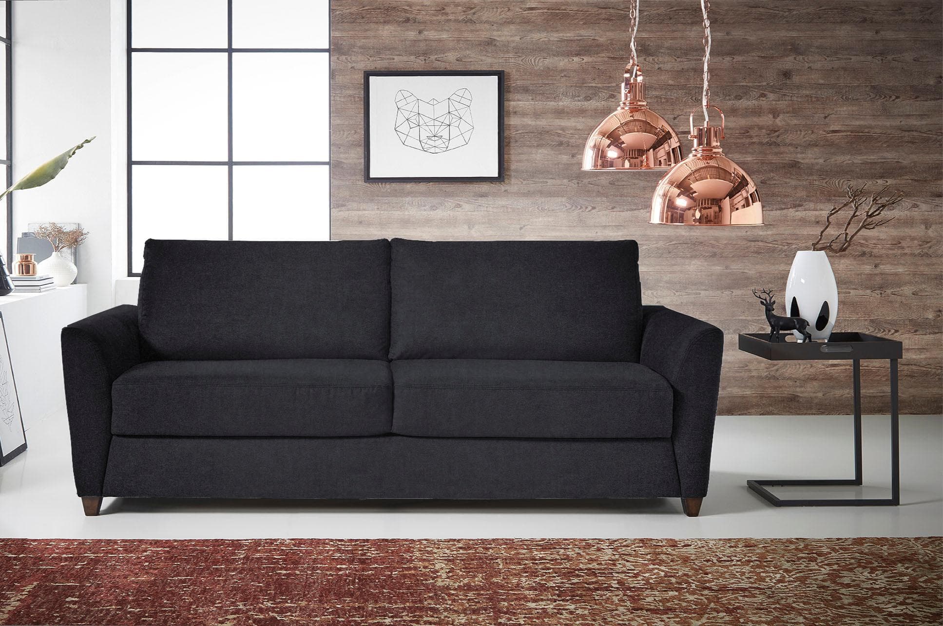 Schlafsofa BALI Dallas Dunkelgrau mit Ergoflex-Unterfederung