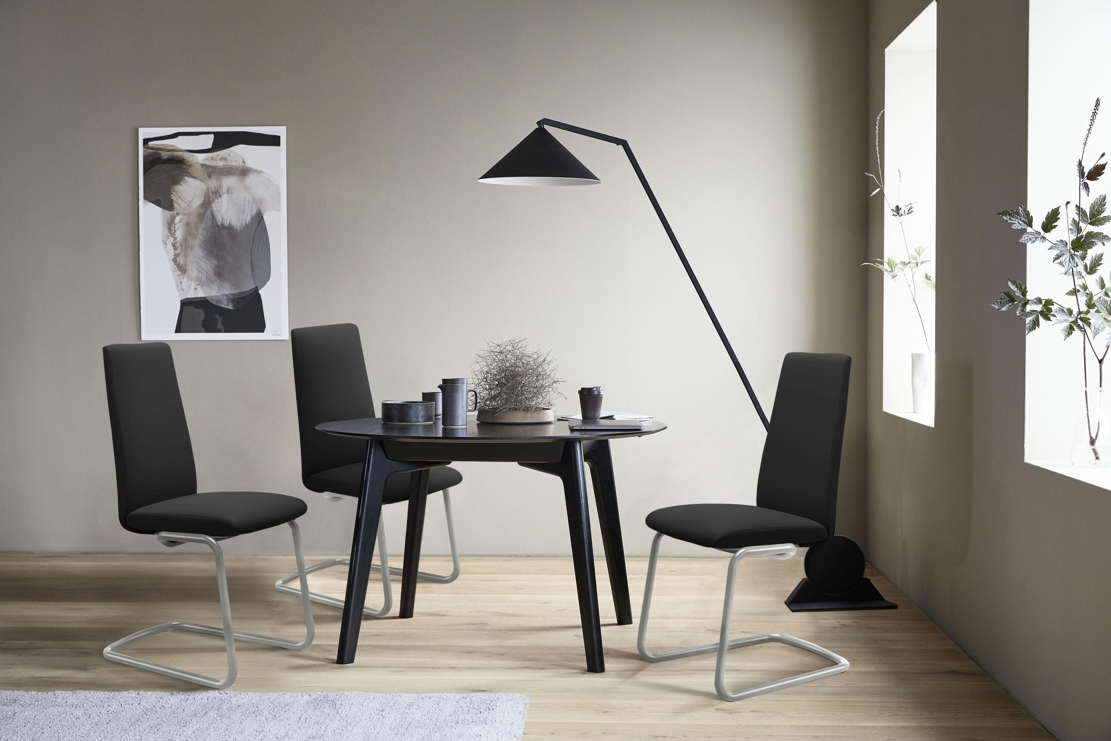 Stressless Laurel High Back Sessel Größe M Leder Schwarz Chrom