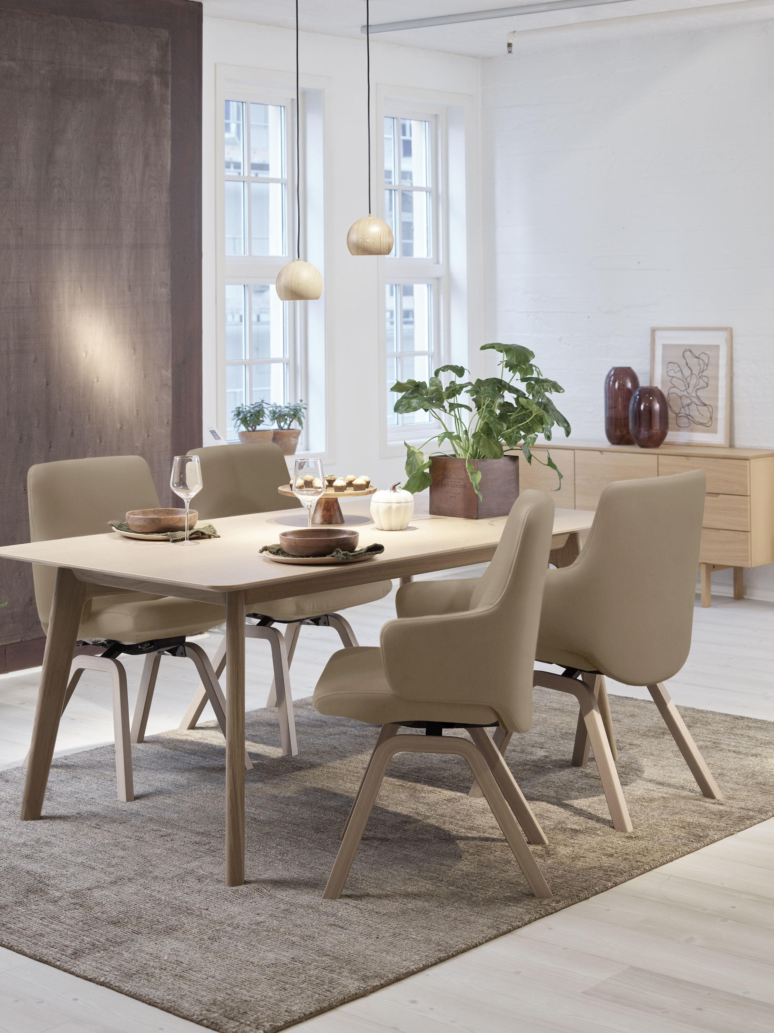 STRESSLESS Laurel Polsterstuhl Esszimmer Leder PALOMA Schwarz