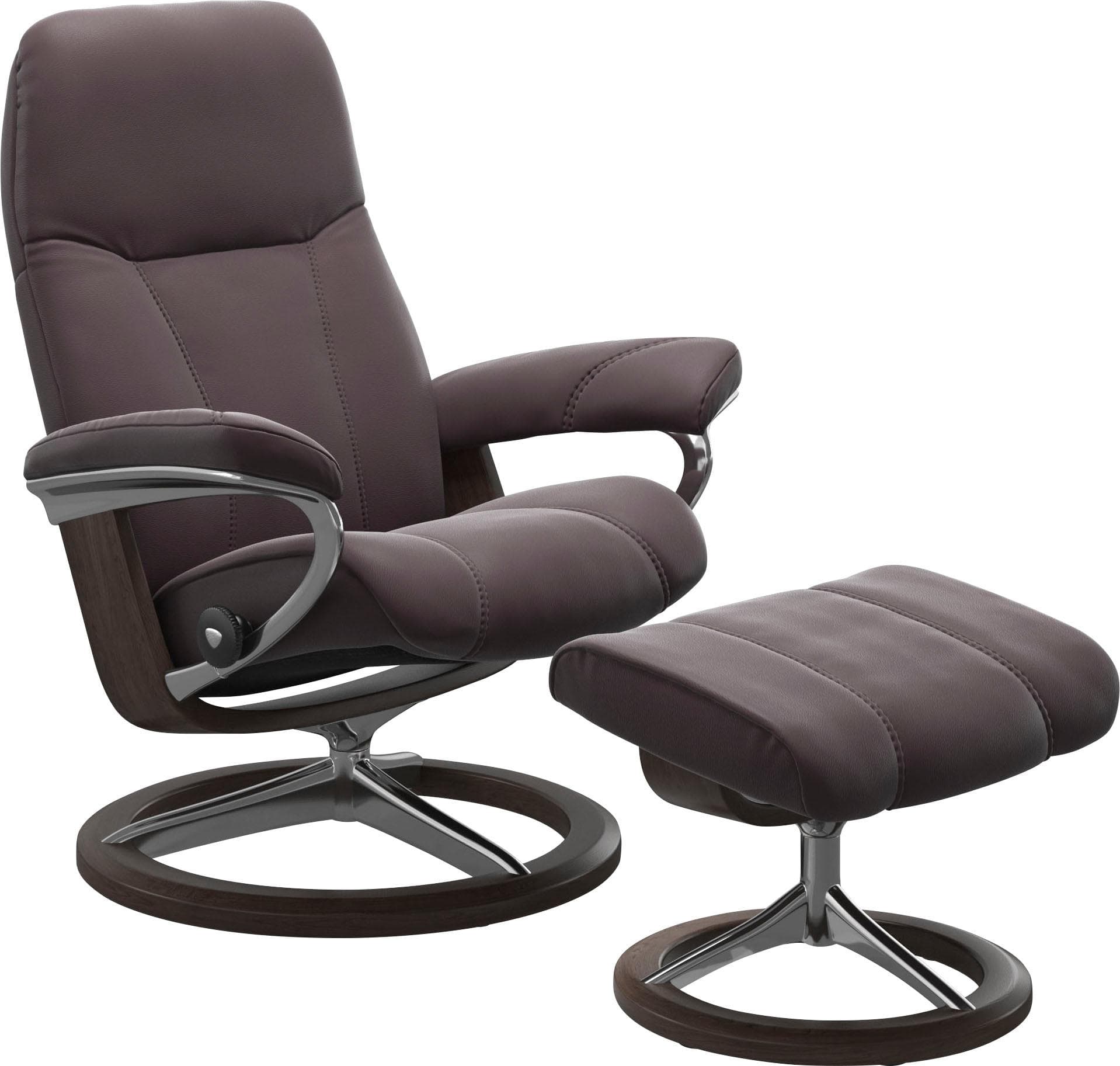 STRESSLESS Fußhocker Consul Leder Bordeaux Signature Base