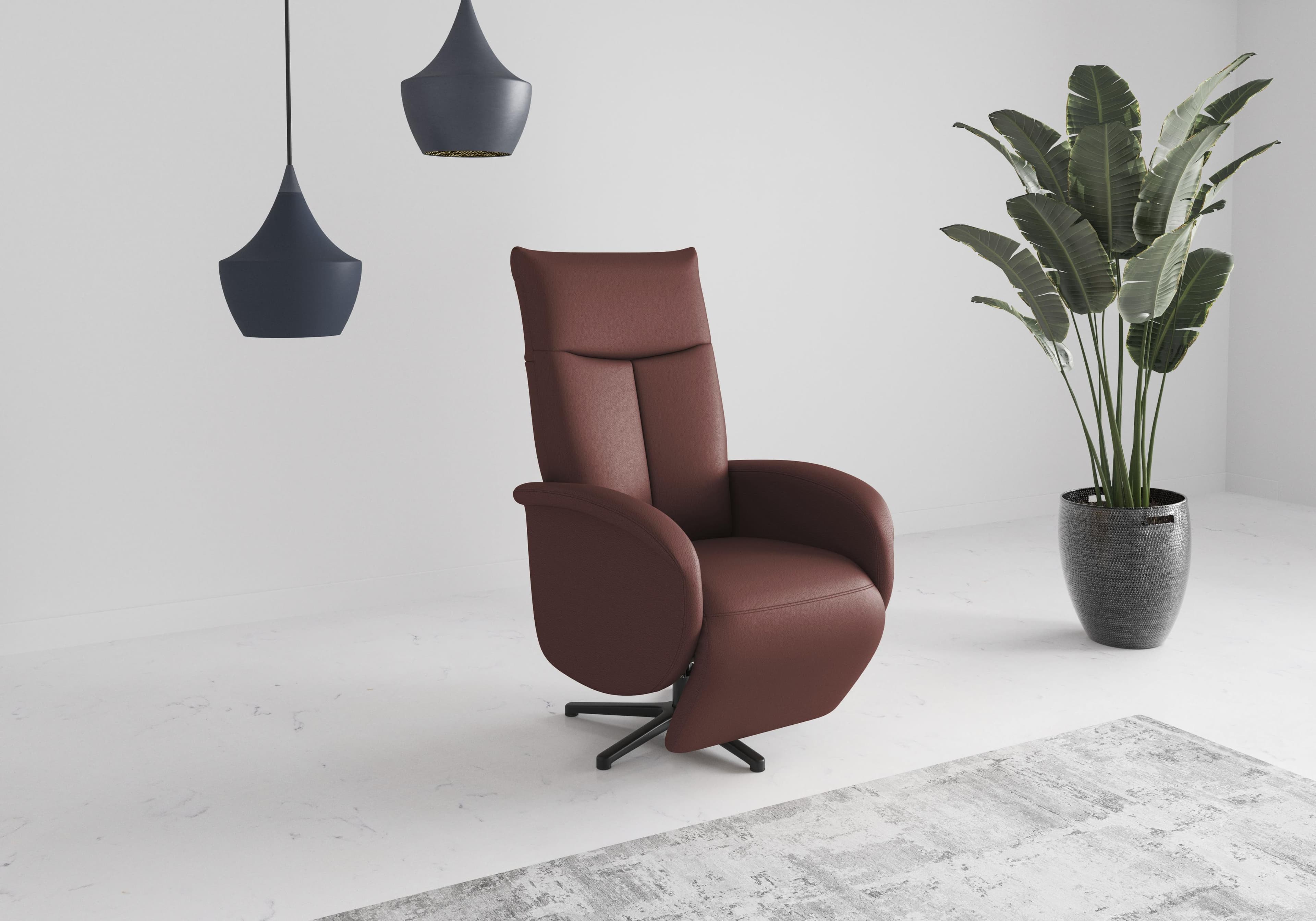 Sit & More TV-Sessel Zora Merlot mit Aufstehhilfe