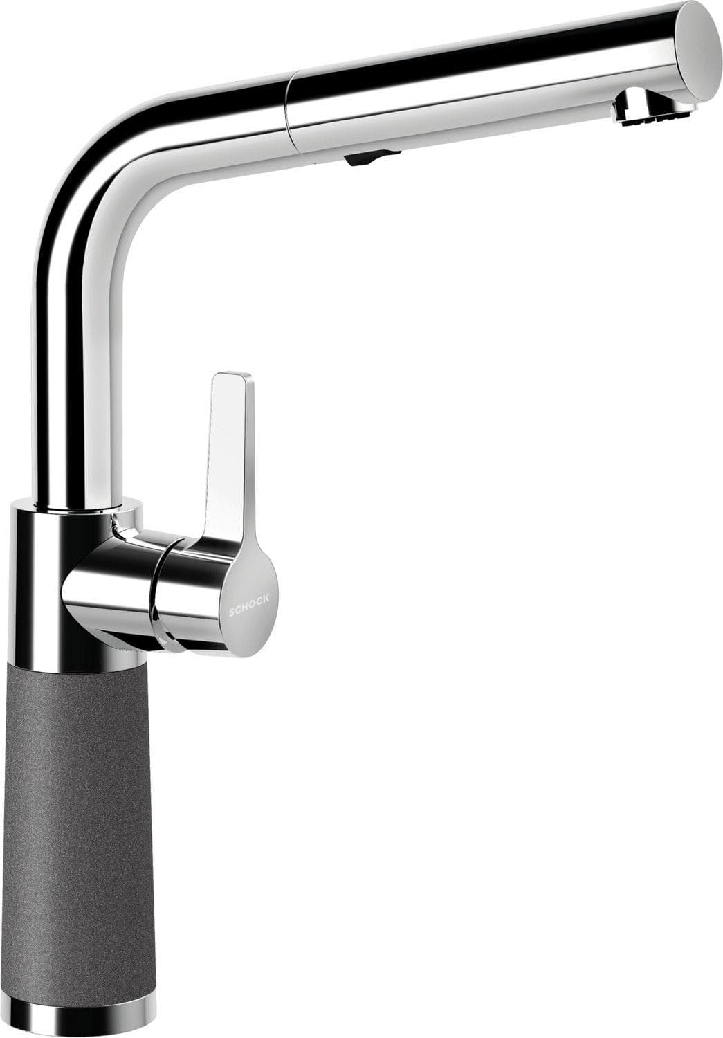 Küchenarmatur SCHOCK SC-540 SB Grau Messing Ausziehbar