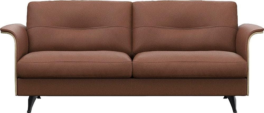 Flexlux Glow Sofa 2,5-Sitzer Braun Echtleder