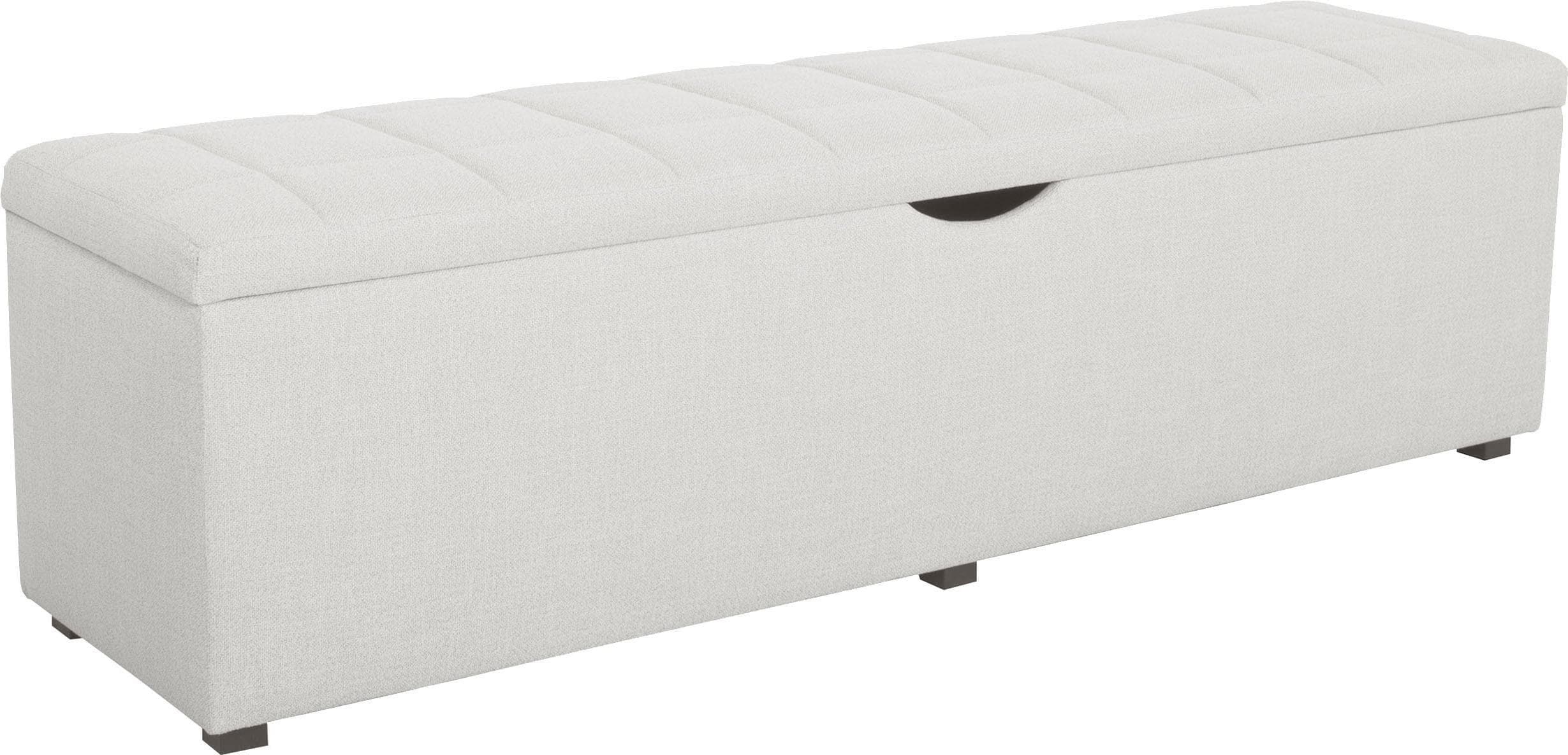 Home Affaire Hockerbank Checked Beige mit Stauraum