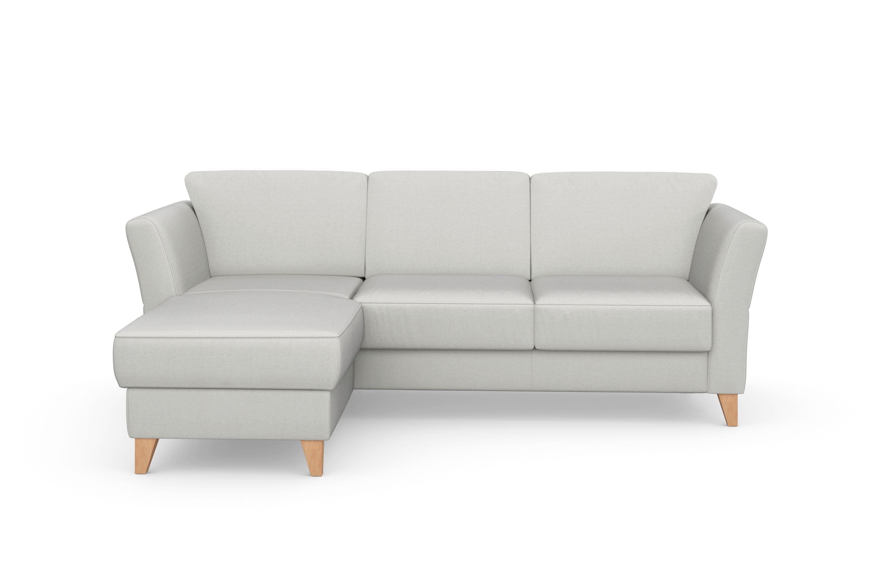 SIT & MORE Ecksofa Visby L-Form Hellgrau Recamiere Links