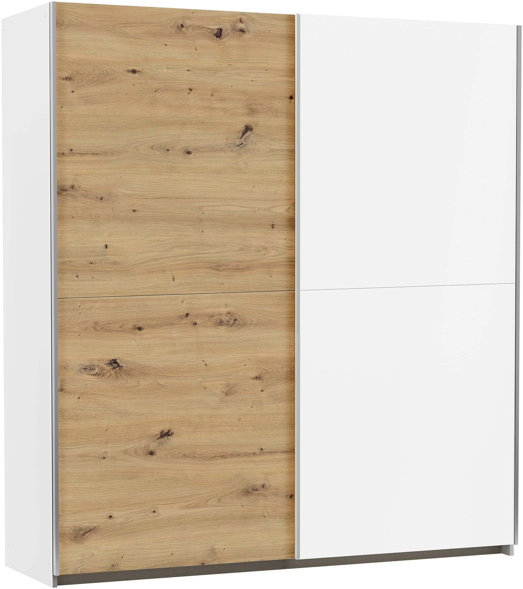 Rauch Schwebetürenschrank SATURN Alpinweiß Eiche Artisan