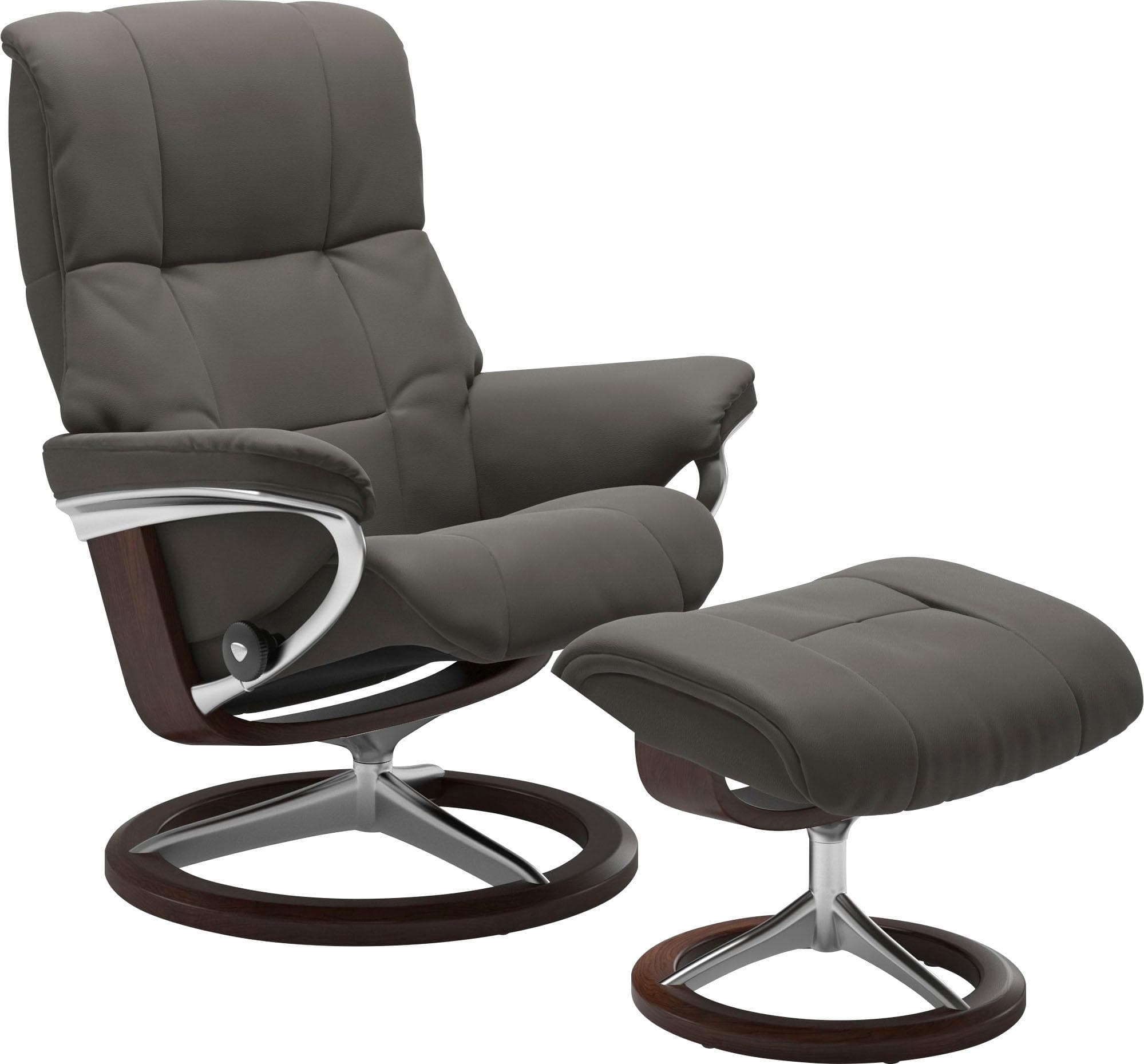 STRESSLESS Relaxsessel Mayfair Grau Leder Kopfstütze Signature Base