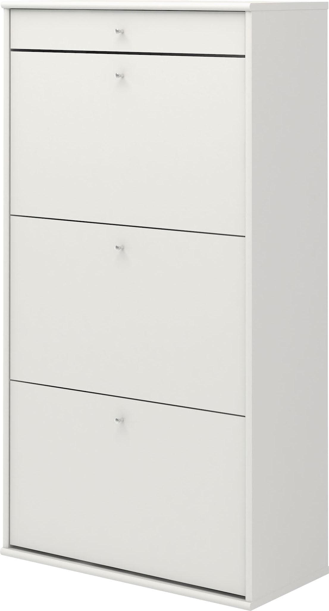 Mistral Schuhschrank Weiß 3 Schubladen Holzwerkstoff