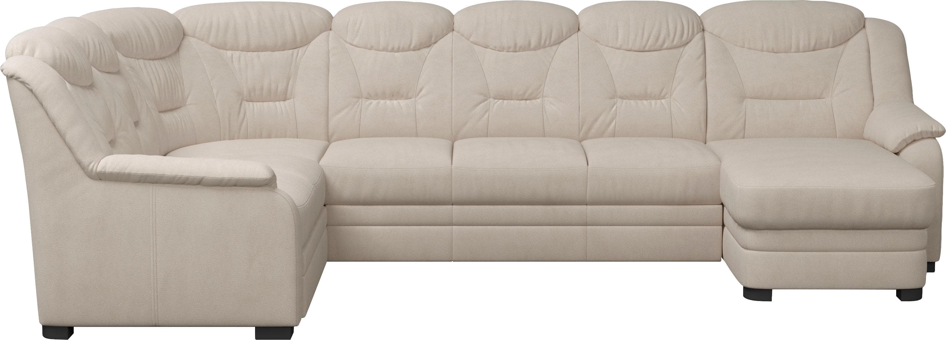 COTTA Wohnlandschaft Marcus U-Form Beige mit Bettfunktion