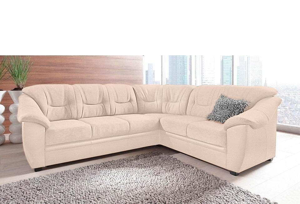 SIT & MORE Ecksofa Savona L-Form mit Bettfunktion Beige