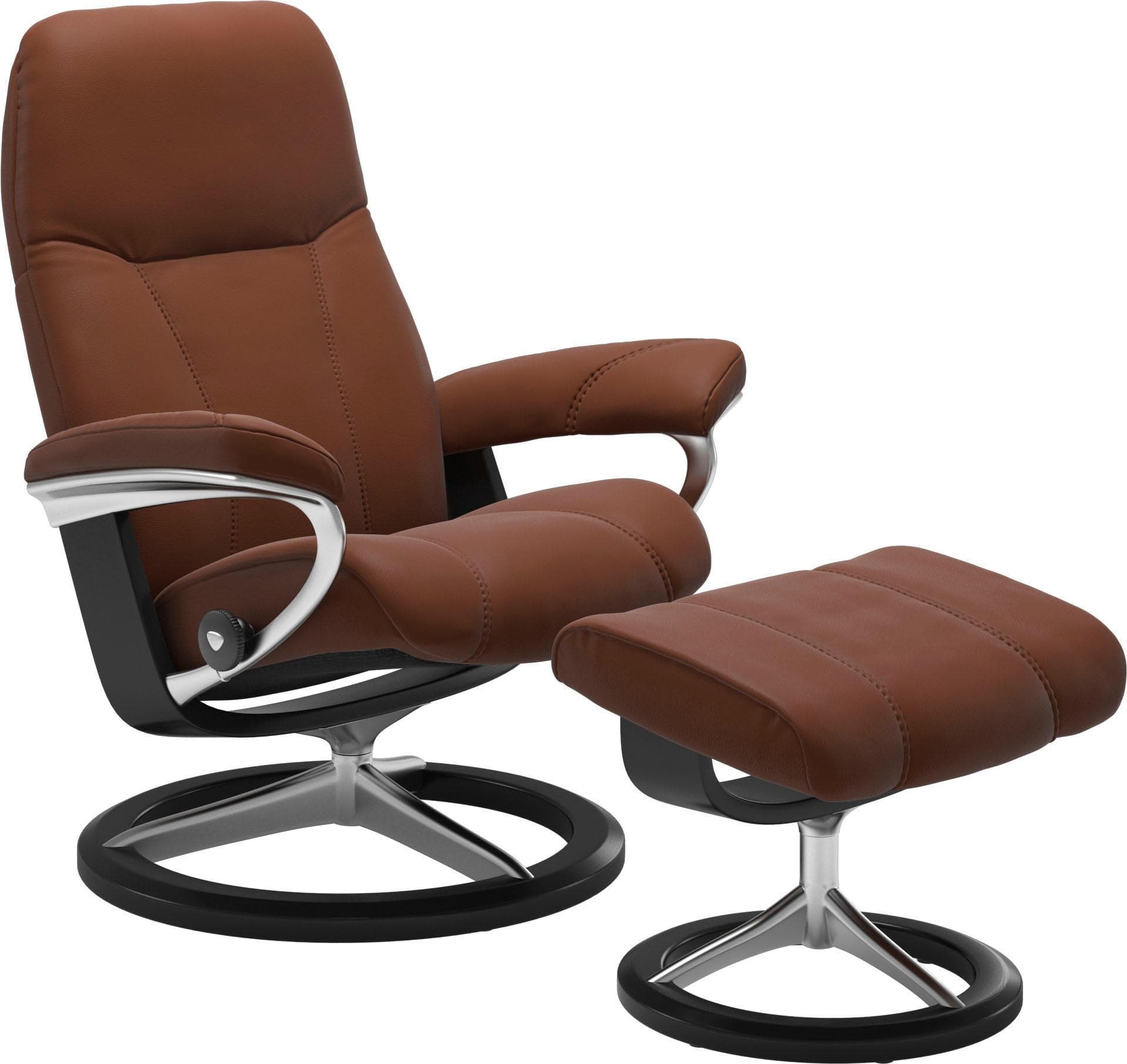 STRESSLESS Consul Relaxsessel Leder Copper Paloma mit Hocker