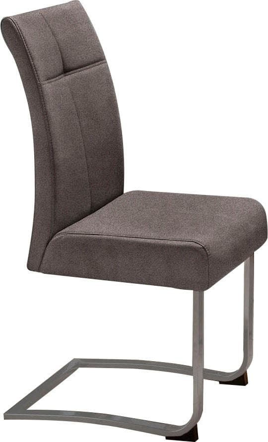 Freischwinger OTTO HOME Rab Dunkelbraun Silber Metall