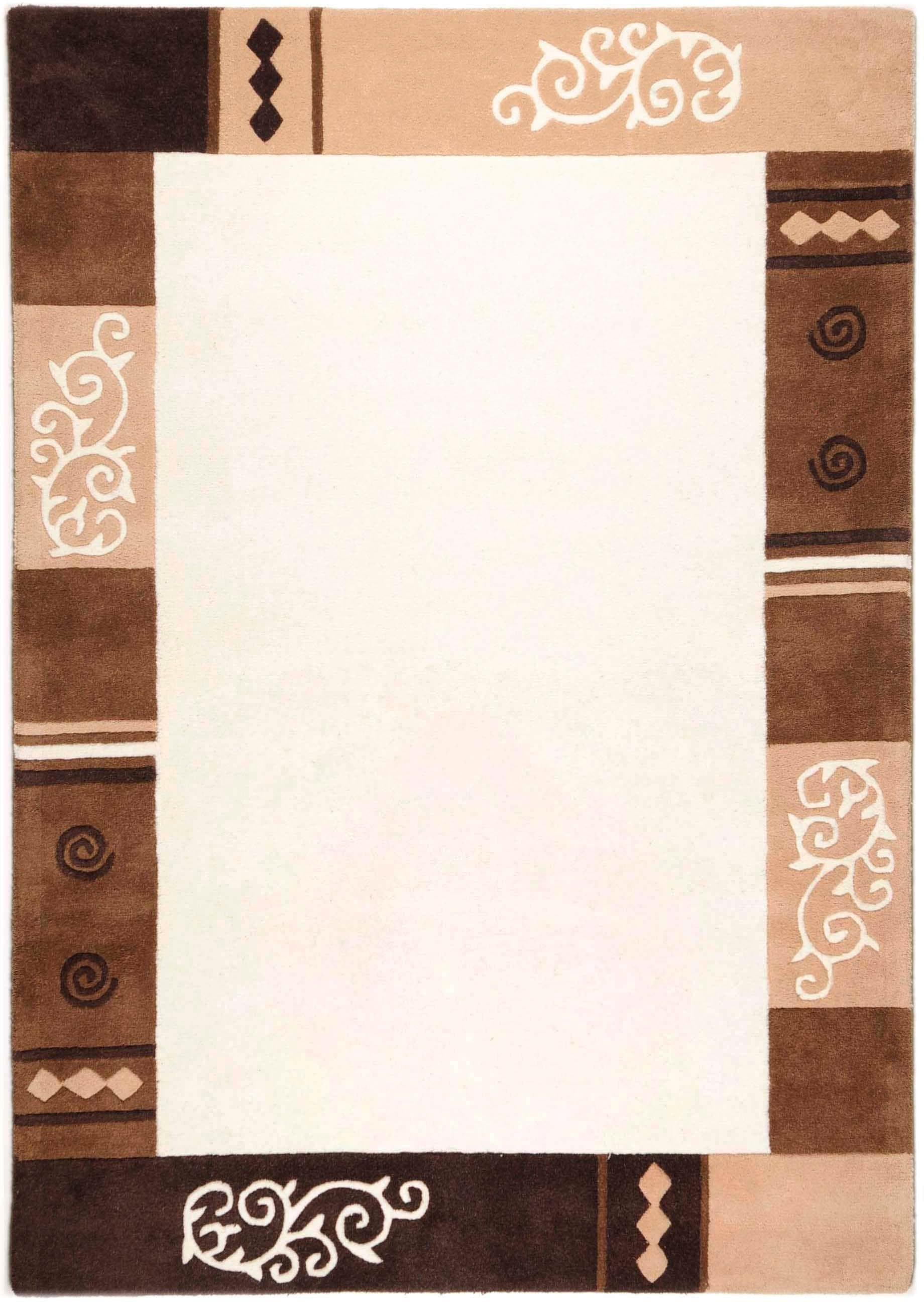 THEKO Wollteppich Ambadi Beige Handgetuftet