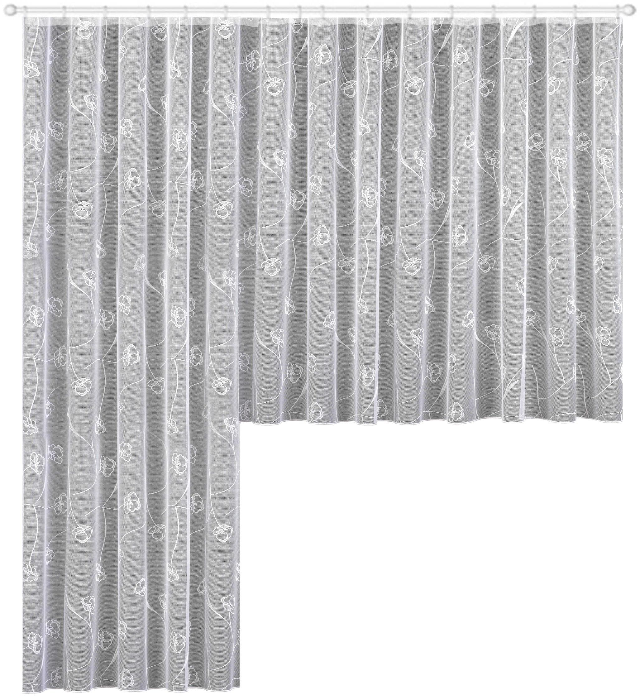 Gardine Weckbrodt Melia Jacquard Weiß 375x175cm