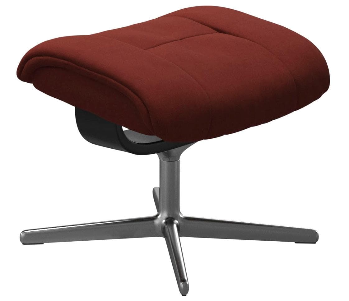 Stressless Mayfair Fußhocker Rot Microfaser Cross Base