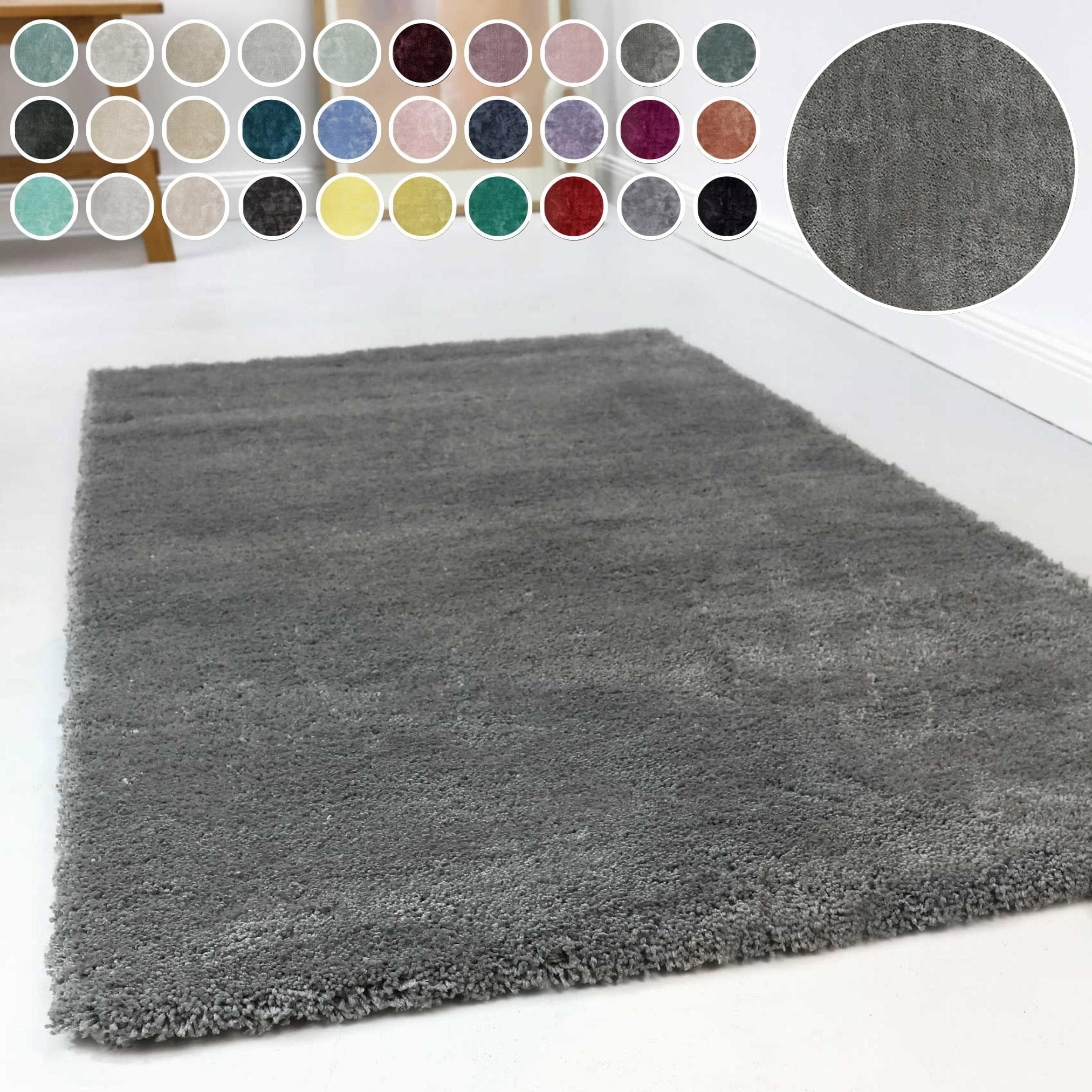 ESPRIT Hochflor-Teppich Relaxx Grau Rund 200cm
