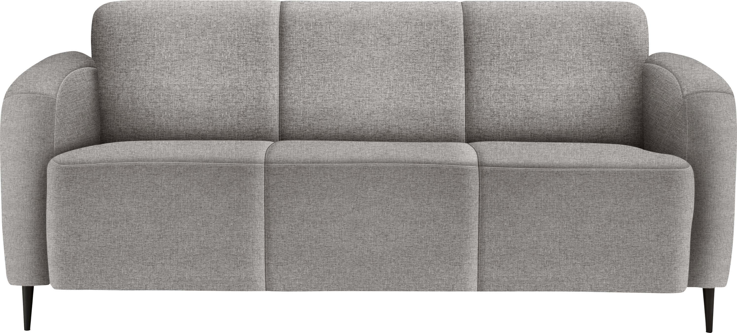 Home Affaire 3-Sitzer Sofa Marone Grau Luxus-Microfaser