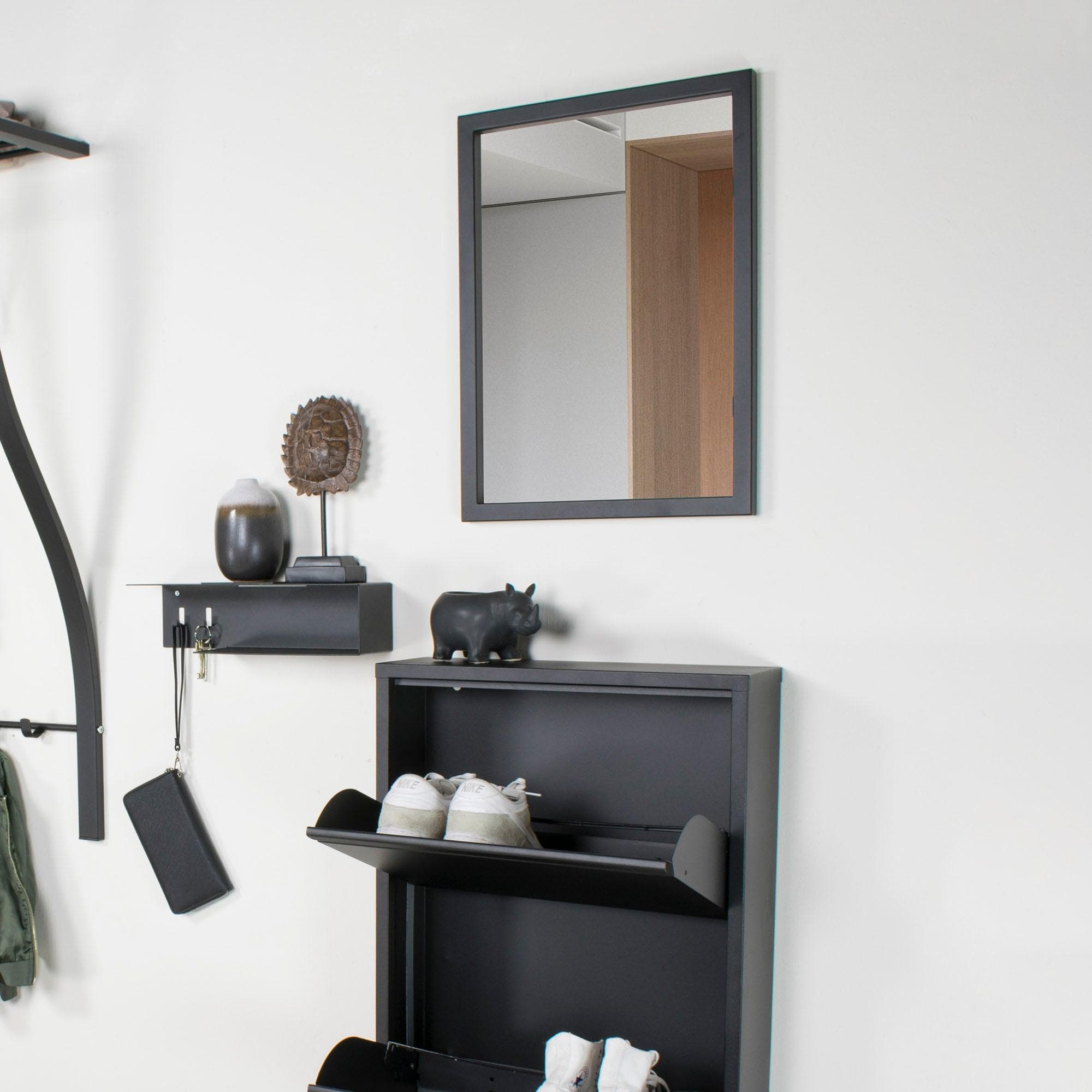SPINDER DESIGN Wandspiegel SENZA Schwarz Modern