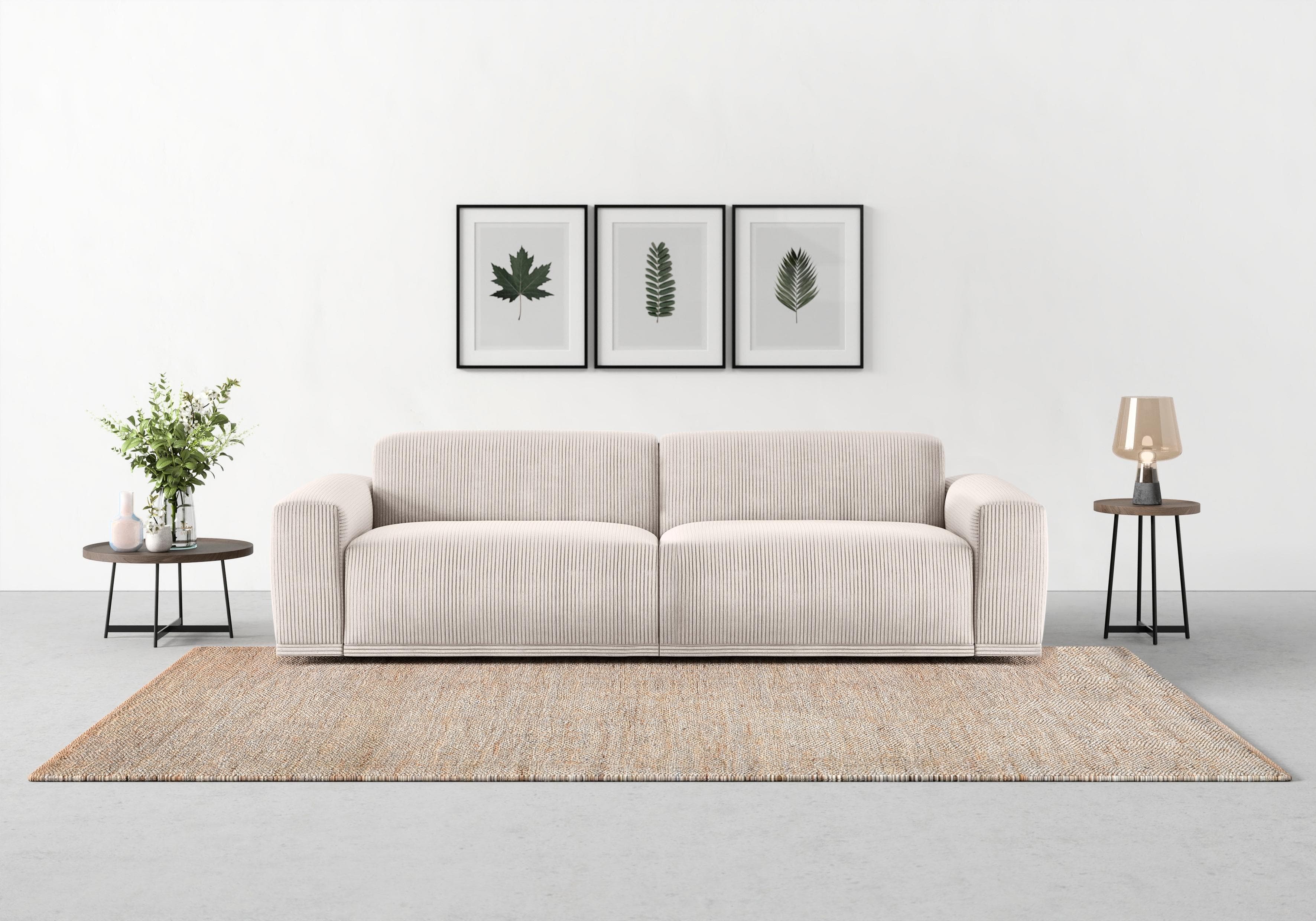 TRENDMANUFAKTUR Braga Big-Sofa Beige Sand 254 cm