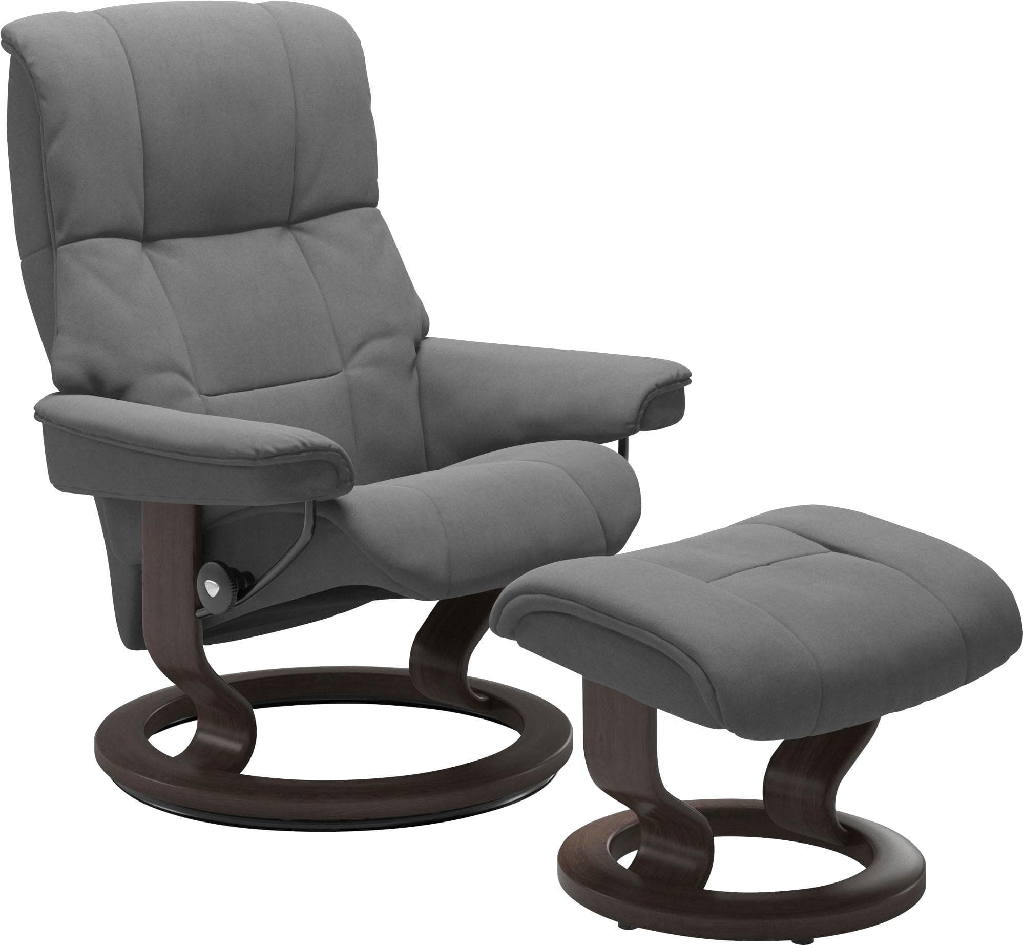 STRESSLESS Mayfair Relaxsessel Dunkelgrau mit Hocker