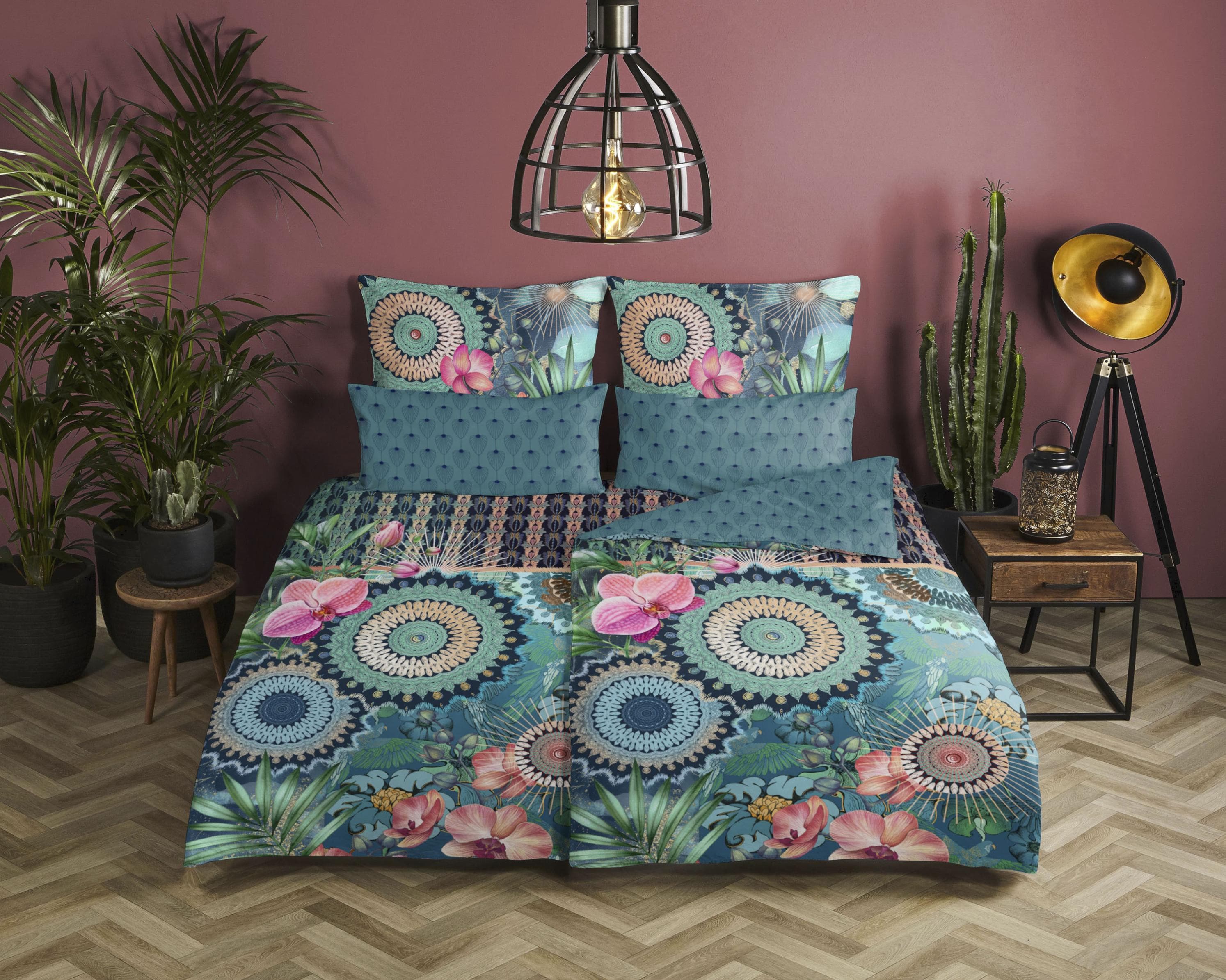 HIP Wendebettwäsche Valdez Bunt Satin 100% Baumwolle