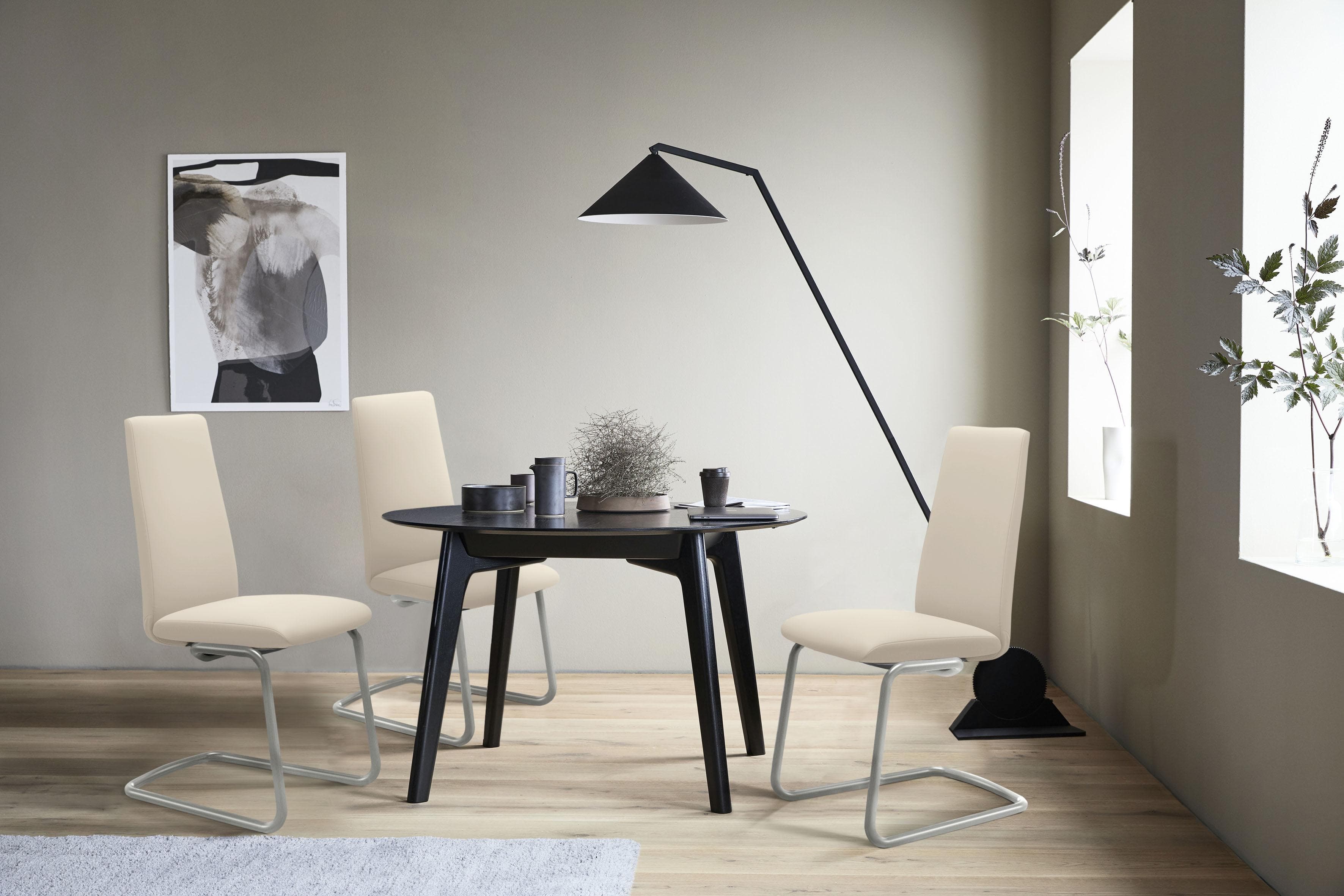 Stressless Laurel High Back Sessel Größe M Leder BATICK Schwarz Matt