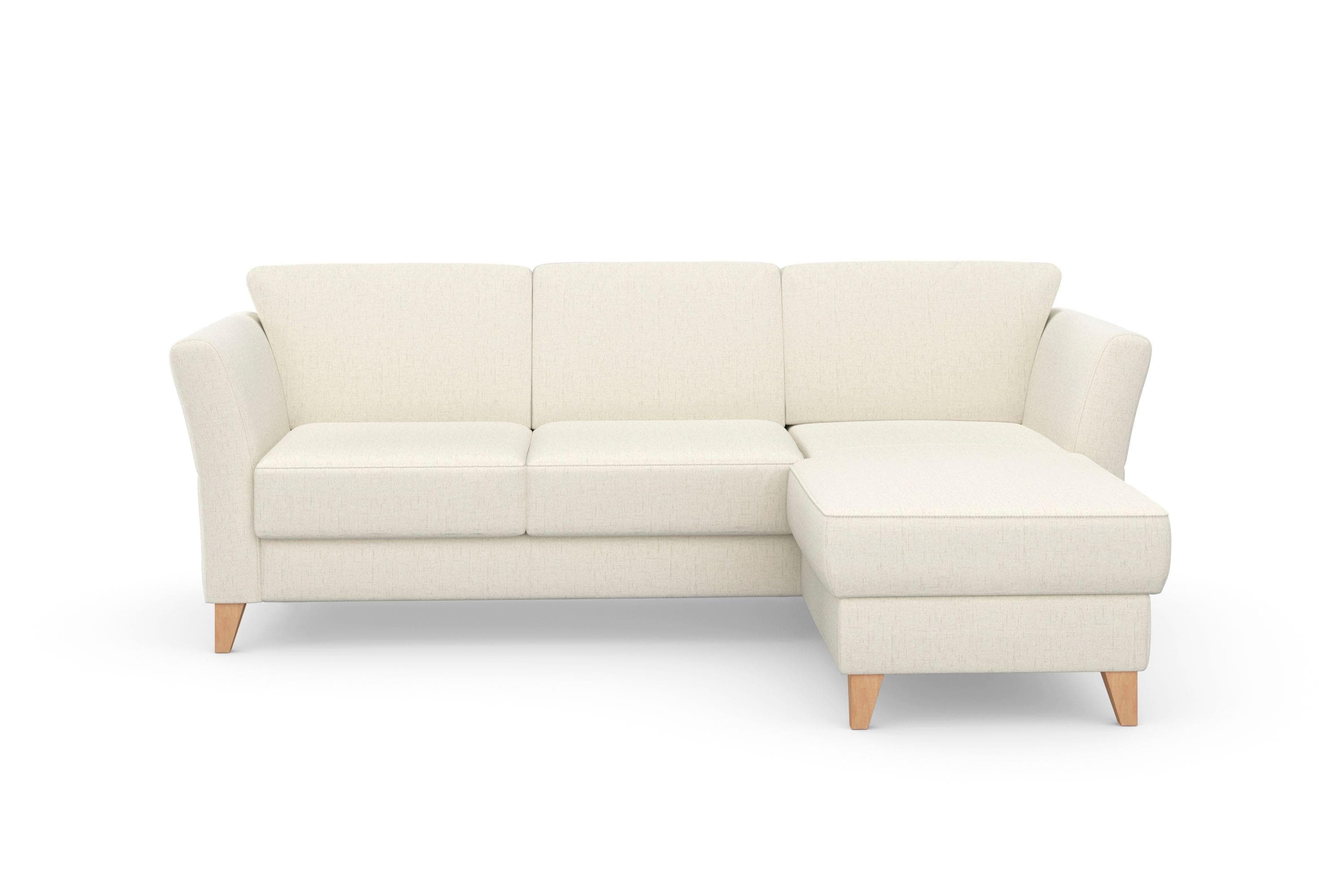Ecksofa SIT & MORE Visby L-Form Beige Leinen-Optik