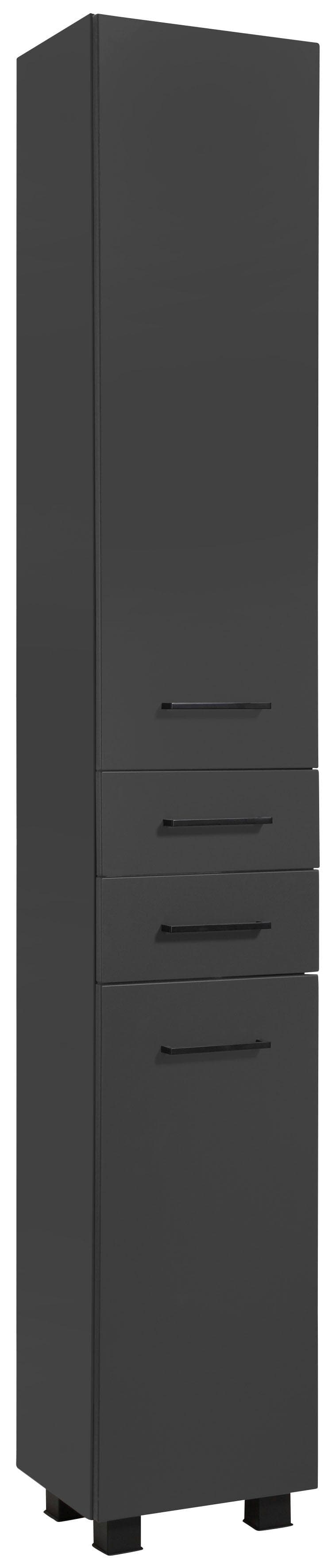 WELLTIME Hochschrank Trento Grau Matt 30cm Breite