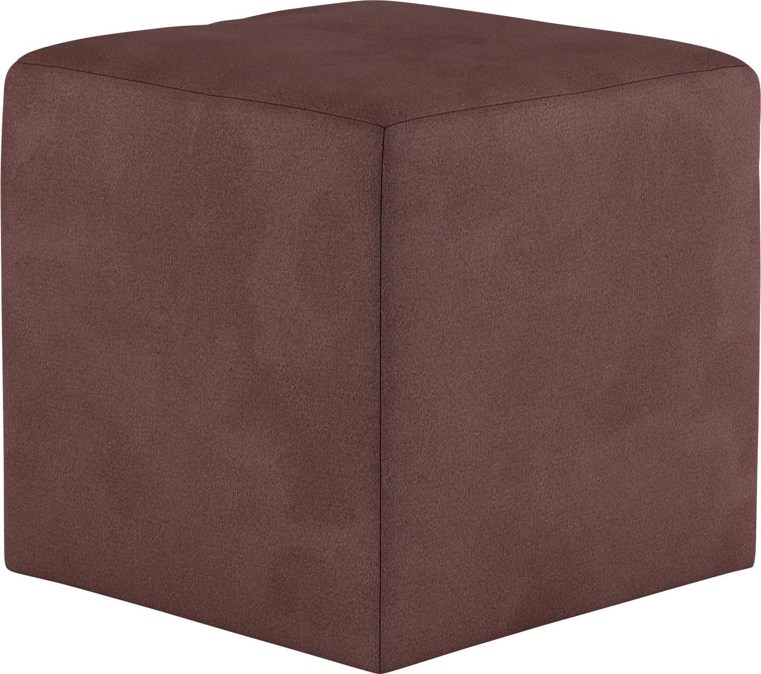 COTTA Hocker Cuby Sitzwürfel Espresso Microfaser