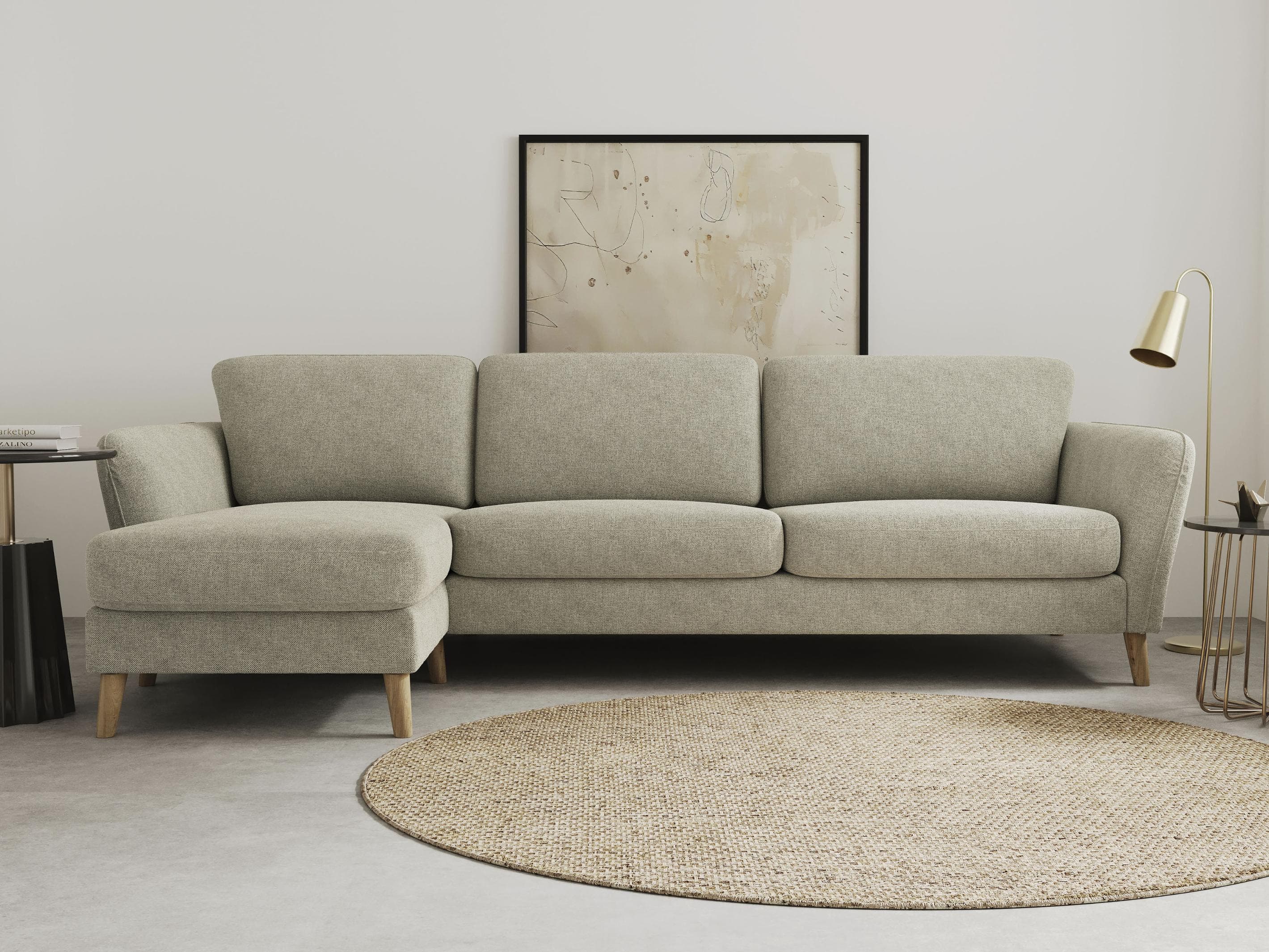 HOME AFFAIRE Ecksofa MARSEILLE L-Form Beige Landhausstil