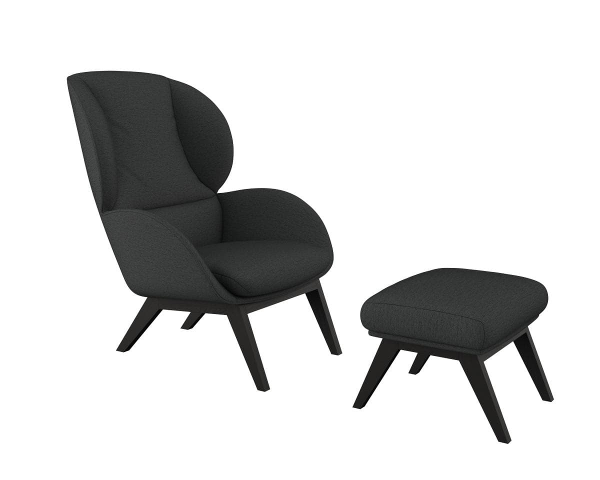 Flexlux Ohrensessel Adria Grau Skandinavisches Design
