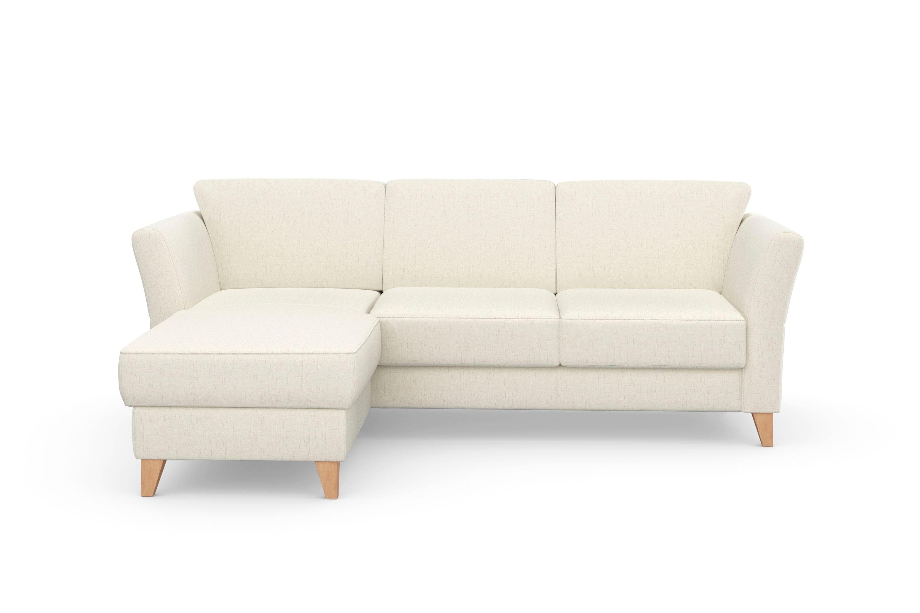 SIT & MORE Ecksofa Visby L-Form Beige Recamiere Links