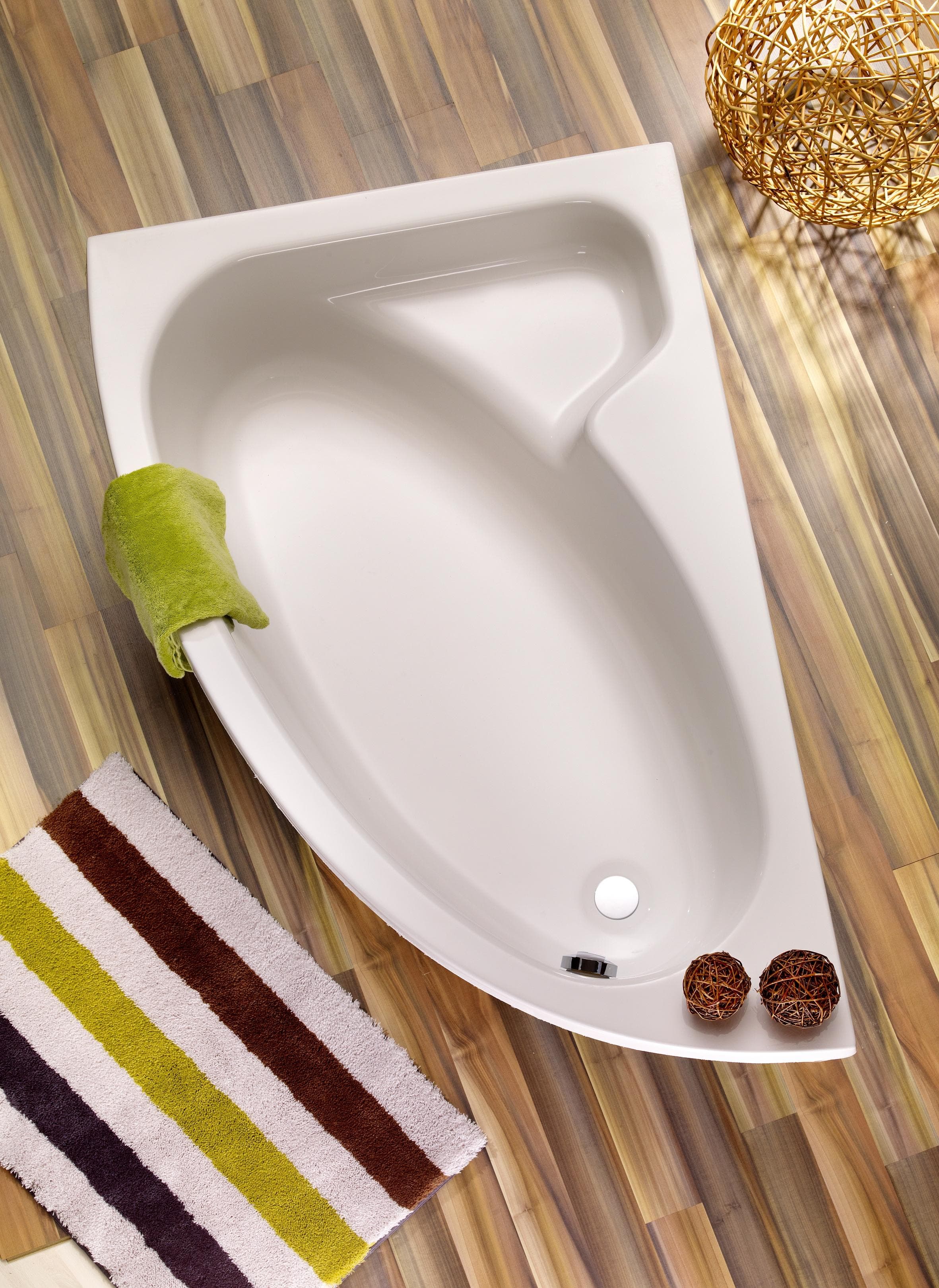 OTTOFOND Salinas Badewanne Weiß Sanitäracryl Asymmetrisch