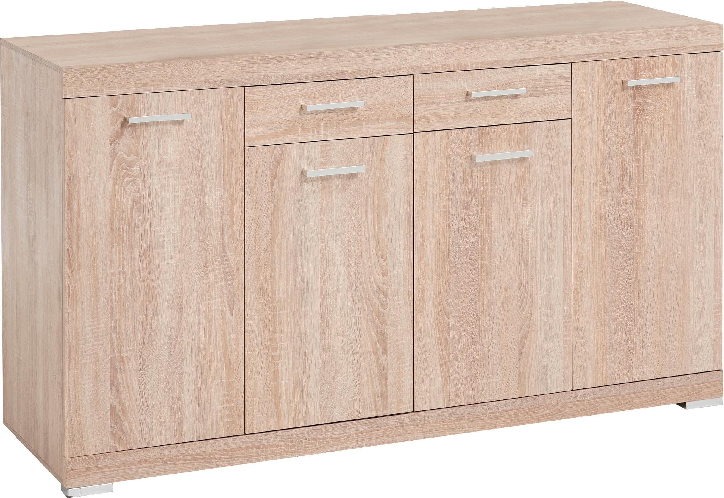 FMD Kommode Bristol Eiche NB 4 Türen 2 Schubladen Sideboard