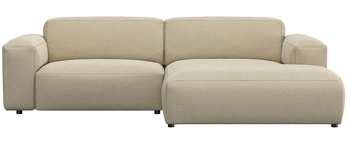 Flexlux Ecksofa Lucera L-Form Chaiselongue Beige