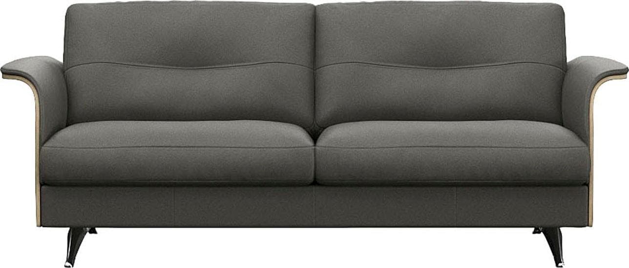 FLEXLUX Glow Sofa Couch 2,5-Sitzer Grau Echteder