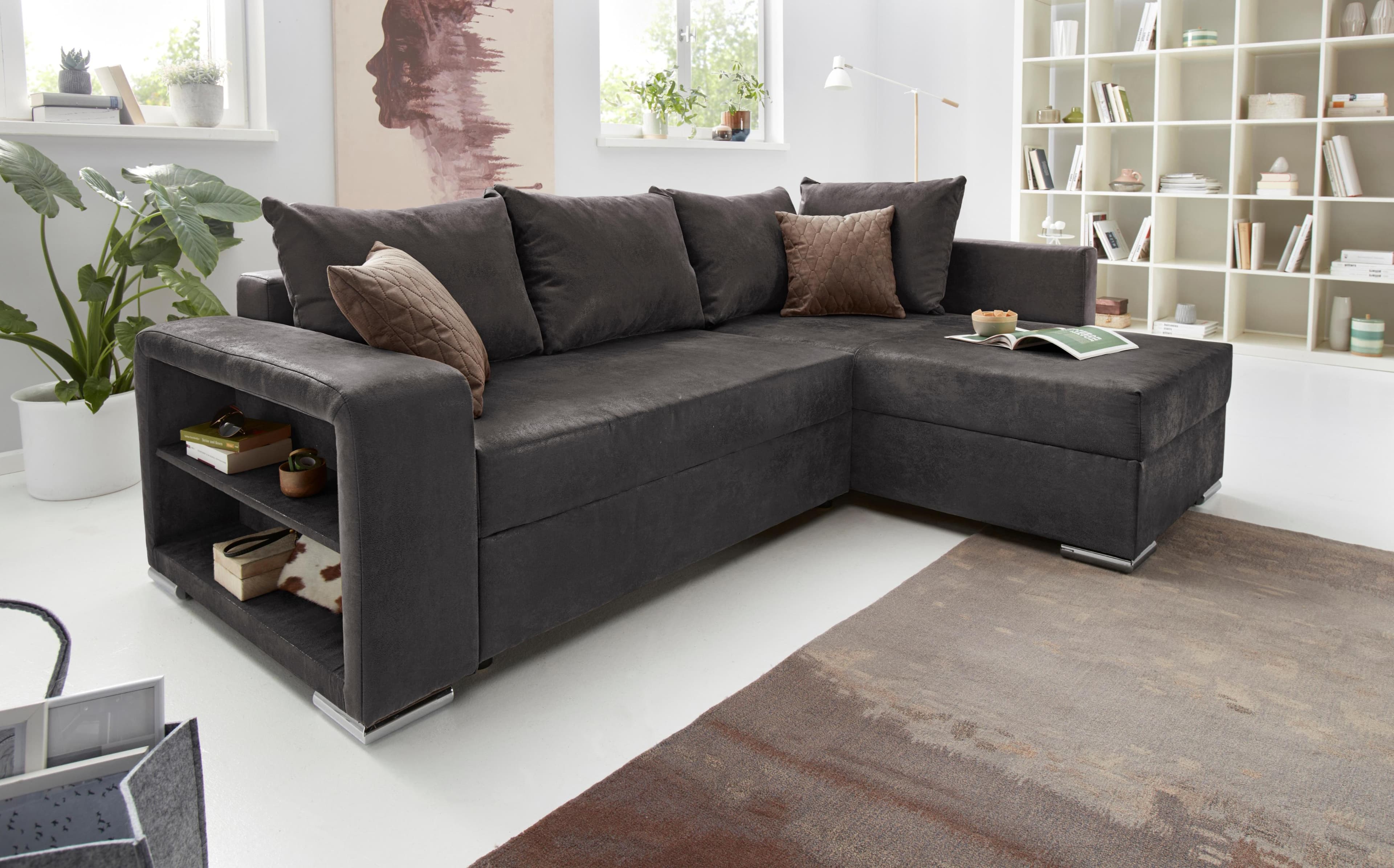 COLLECTION AB Ecksofa John L-Form mit Bettfunktion und Bettkasten