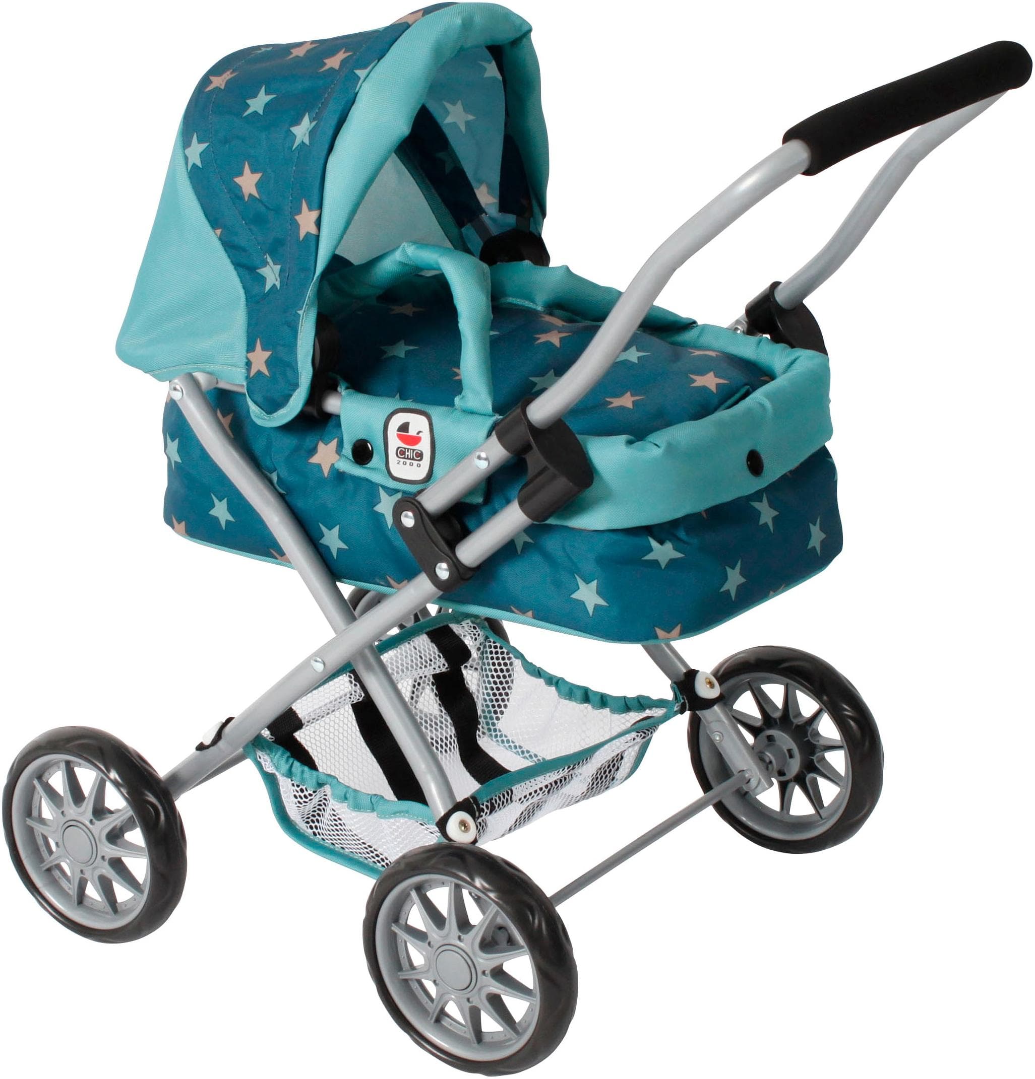 CHIC2000 Puppenwagen Smarty Mini-Kuschelwagen mit Tragetasche Türkis
