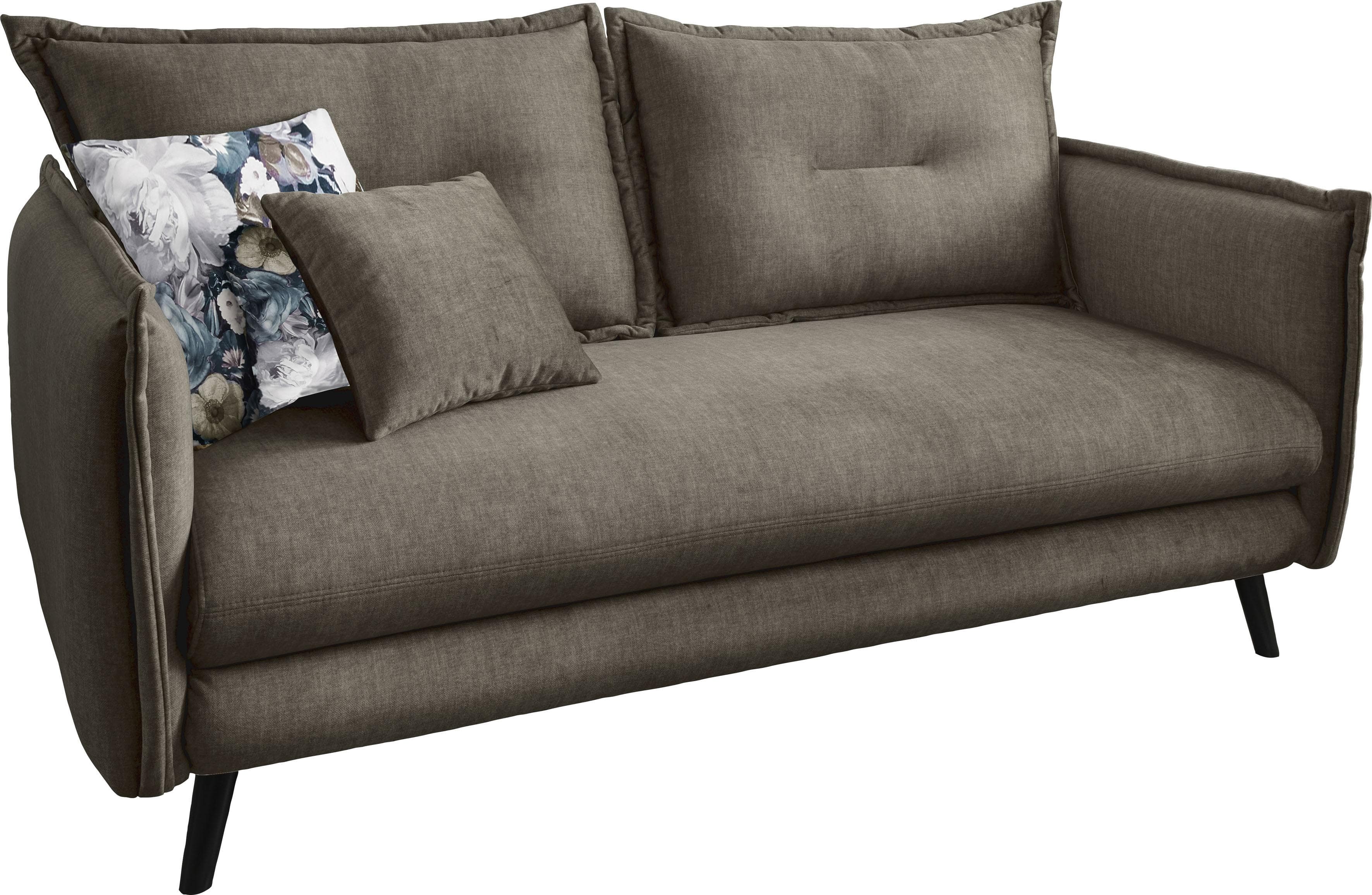 HOME AFFAIRE Lazio 3-Sitzer Sofa Braun Velours