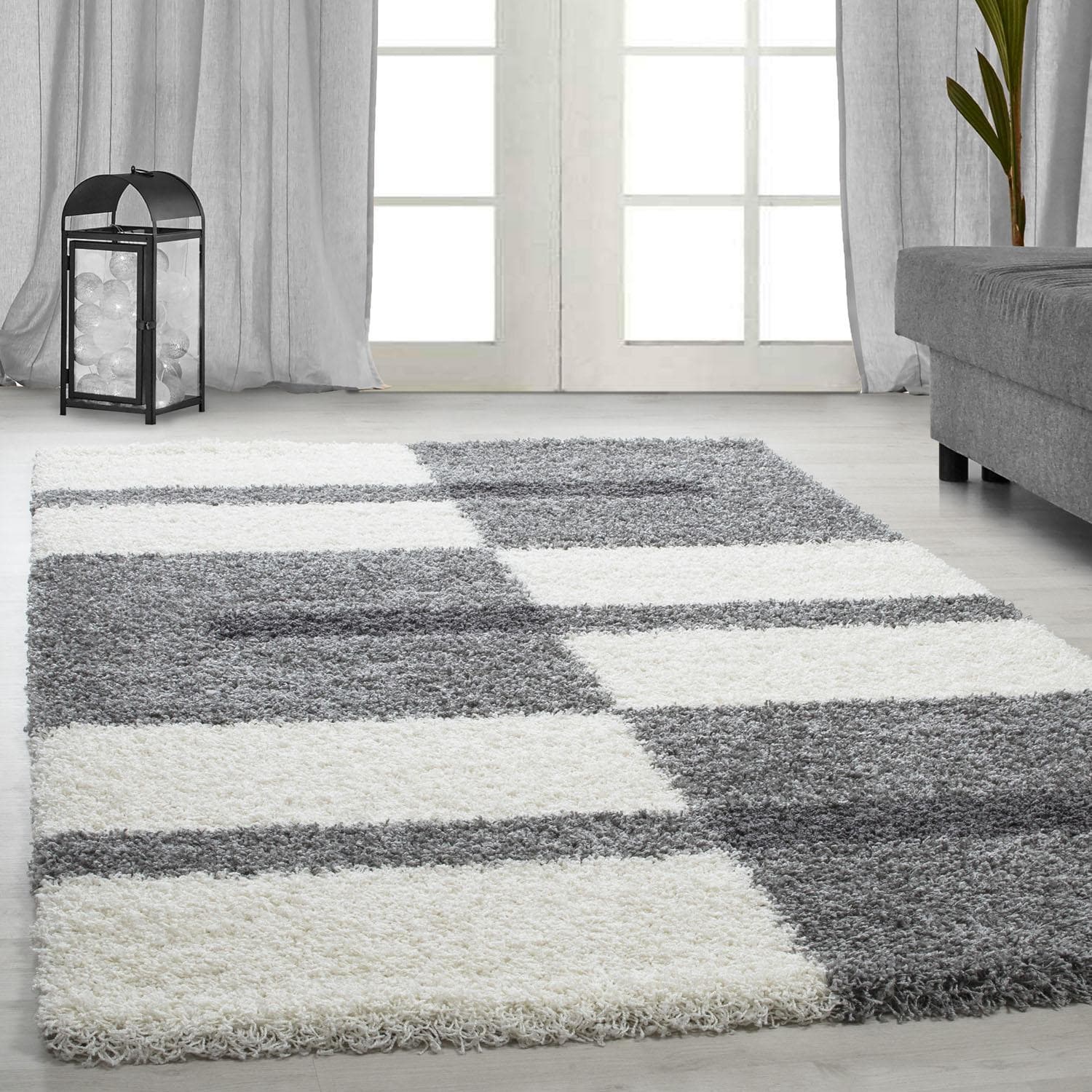 AYYILDIZ TEPPICHE Gala Shaggy 2505 Hochflor-Teppich Hellgrau