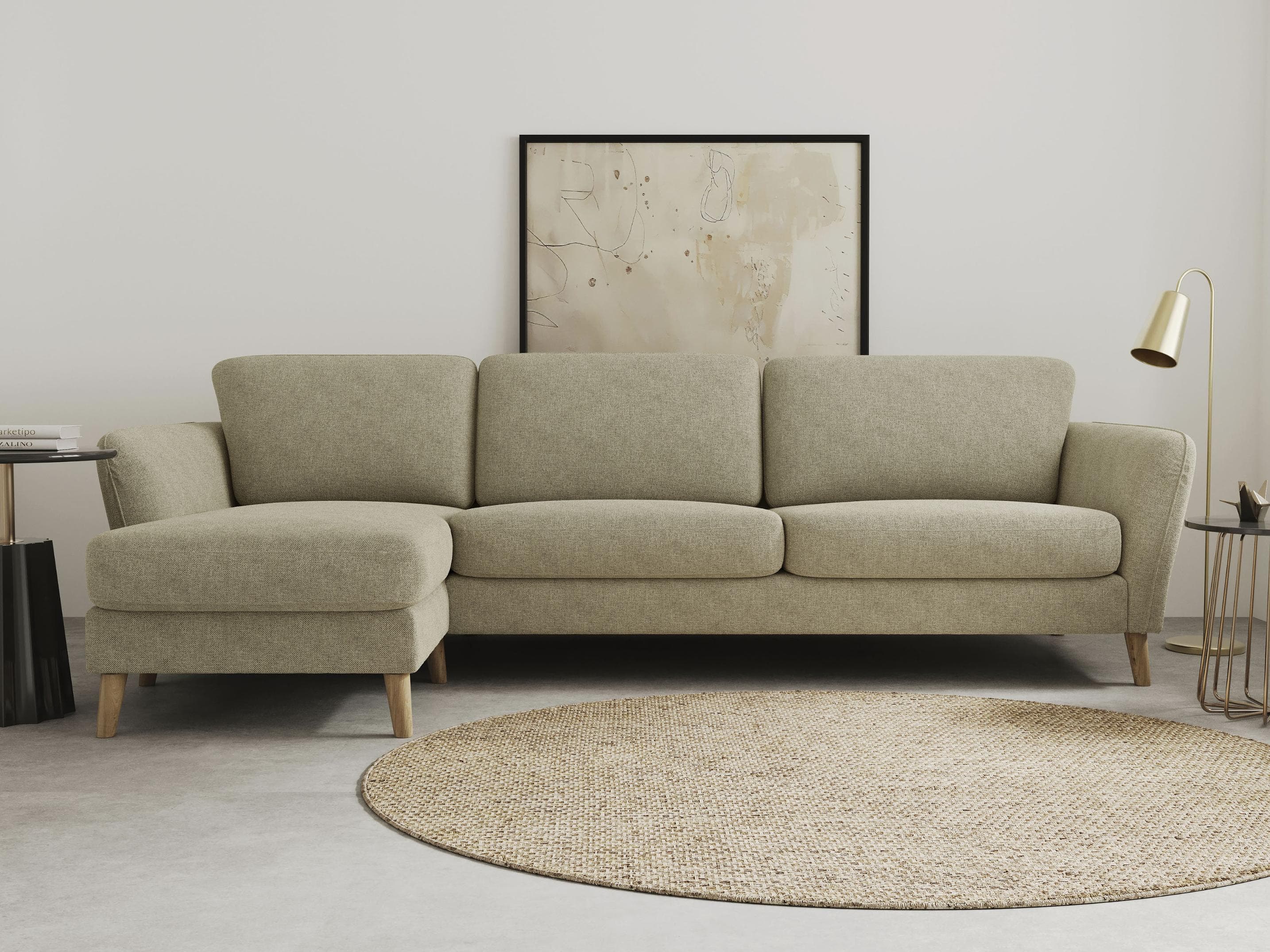 HOME AFFAIRE Ecksofa MARSEILLE L-Form Braun Beige