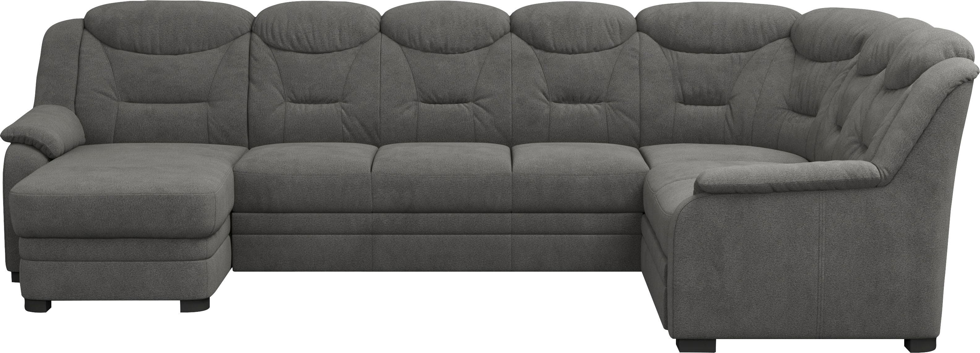 COTTA Wohnlandschaft Marcus U-Form Anthrazit mit Bettfunktion