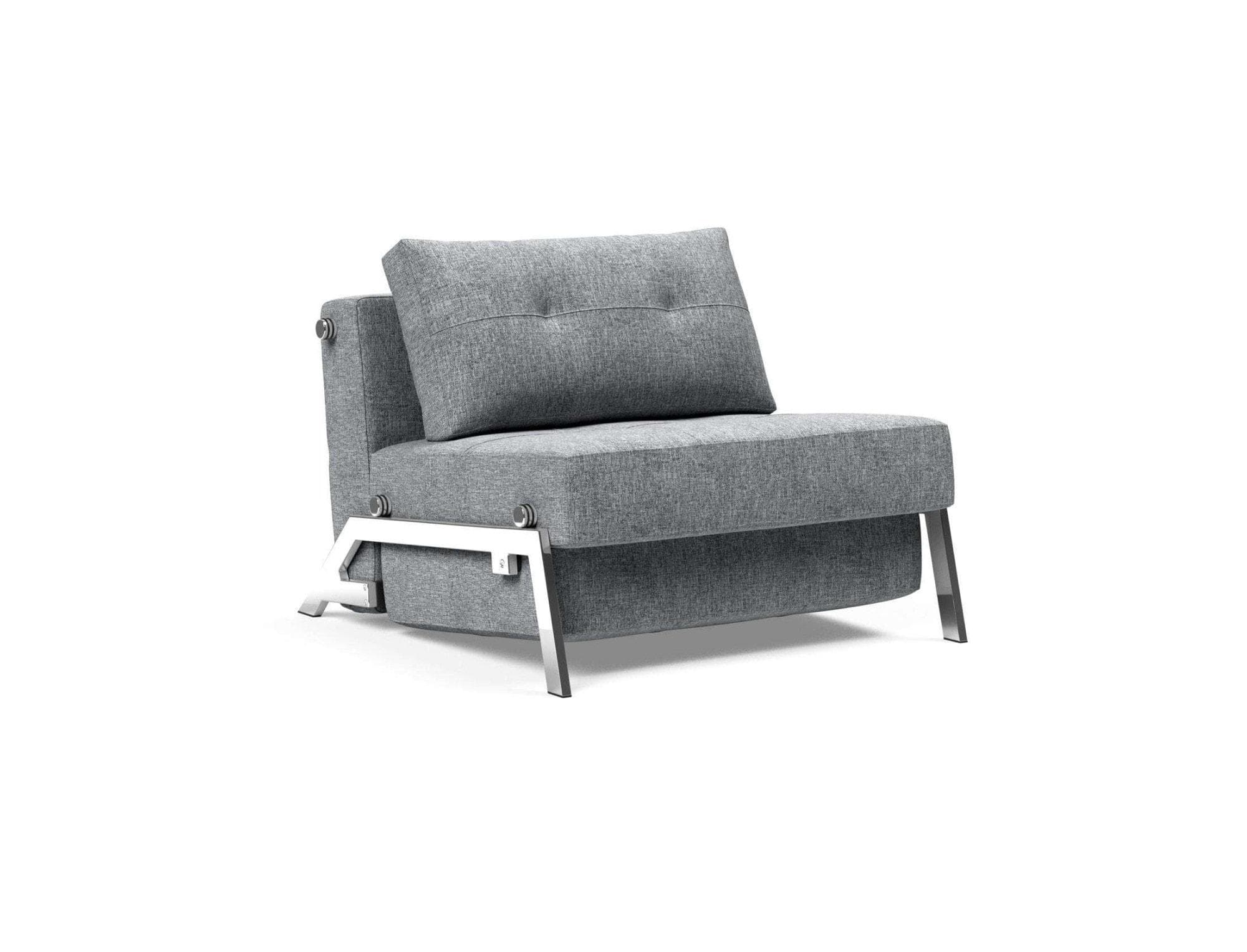 Innovation Living CUBED Schlafsessel Grau mit Chrom-Füßen