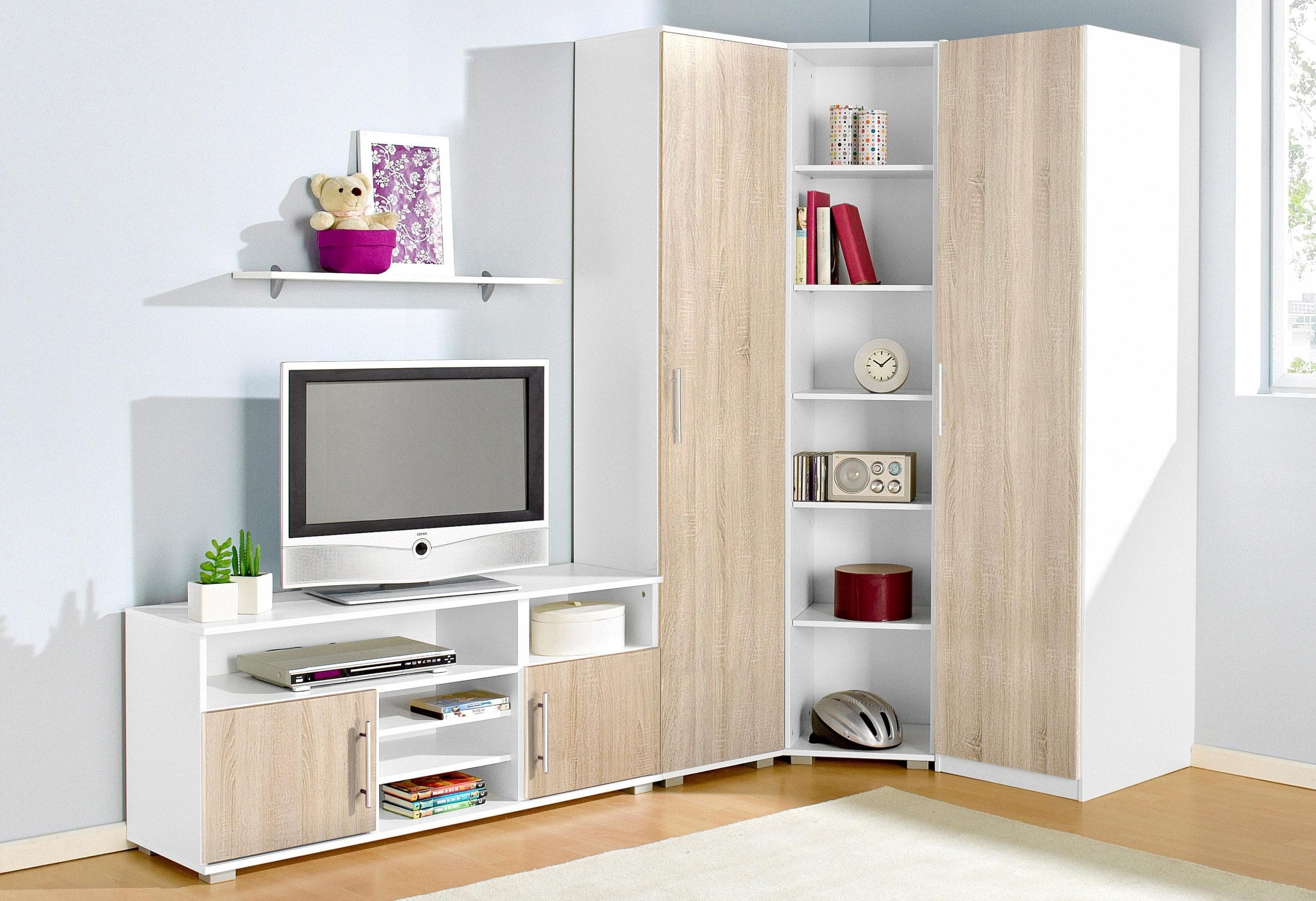 Jugendzimmer-Set PRIESS Weiß mit 1-türigem Kleiderschrank