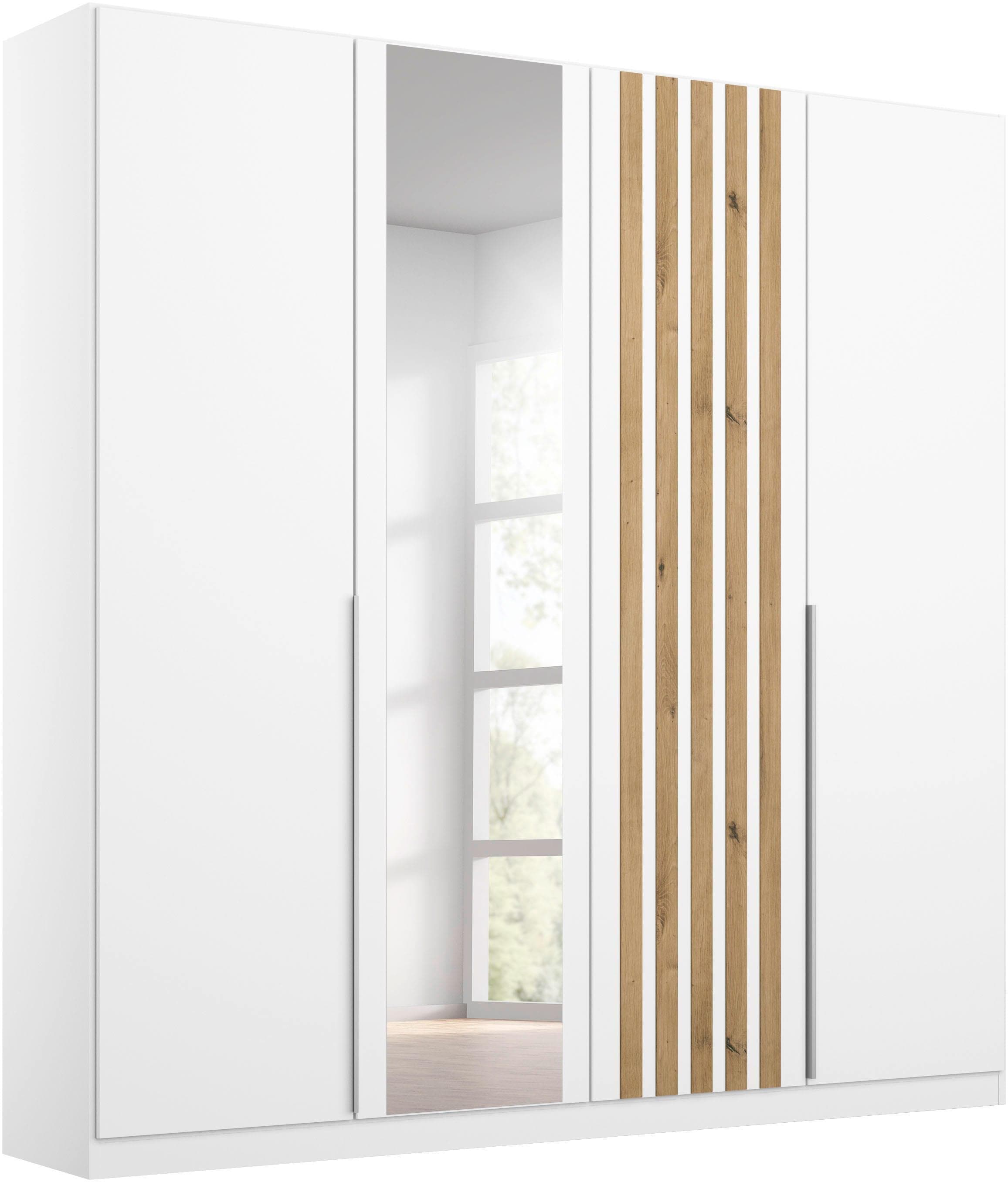 Drehtürenschrank RAUCH Kleiderschrank Garderobe Wäscheschrank Schlafzimmer LAMELLA Alpinweiß/Eiche Artisan